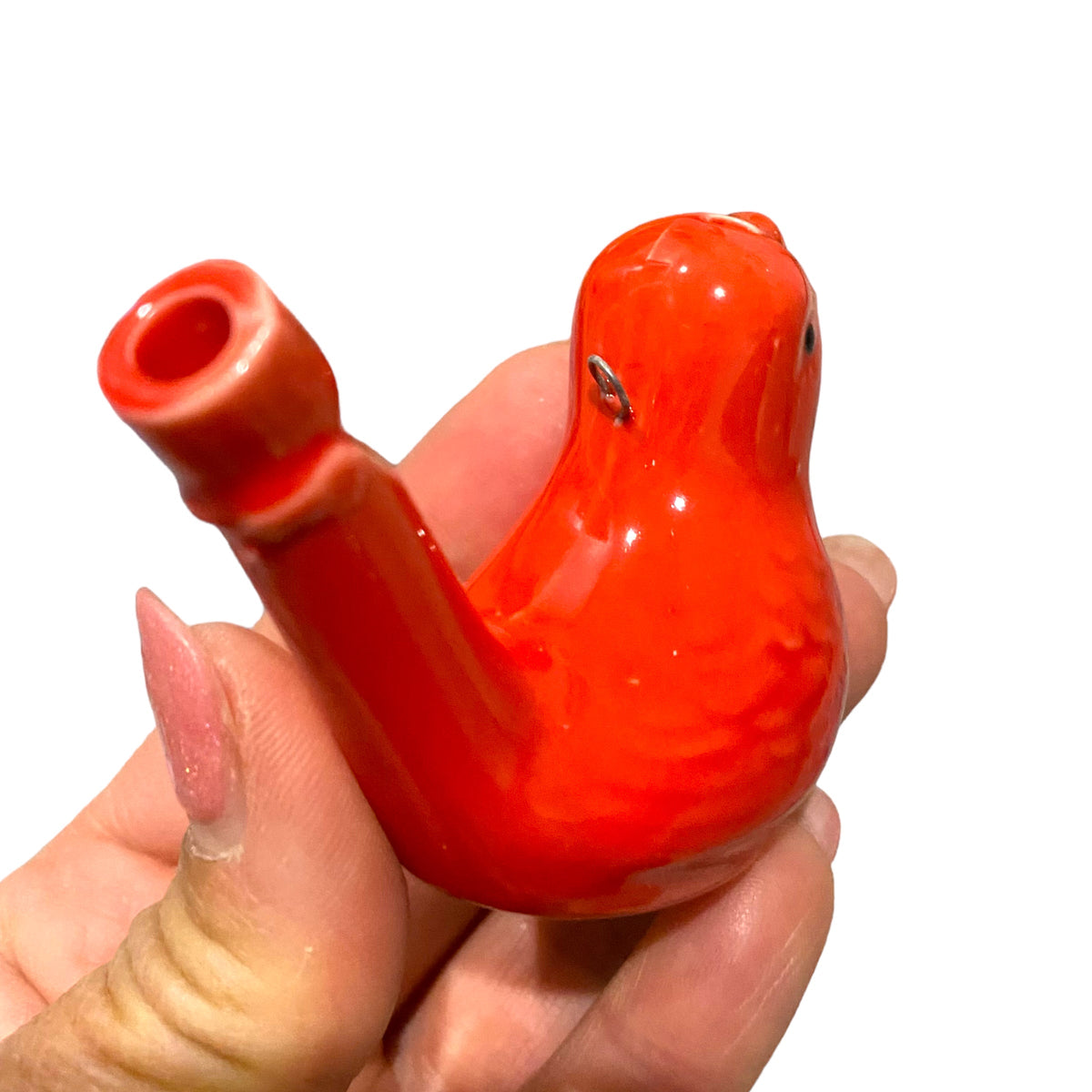 Ceramic Water Whistle Wind Instrument Red Bird Music Frog Co