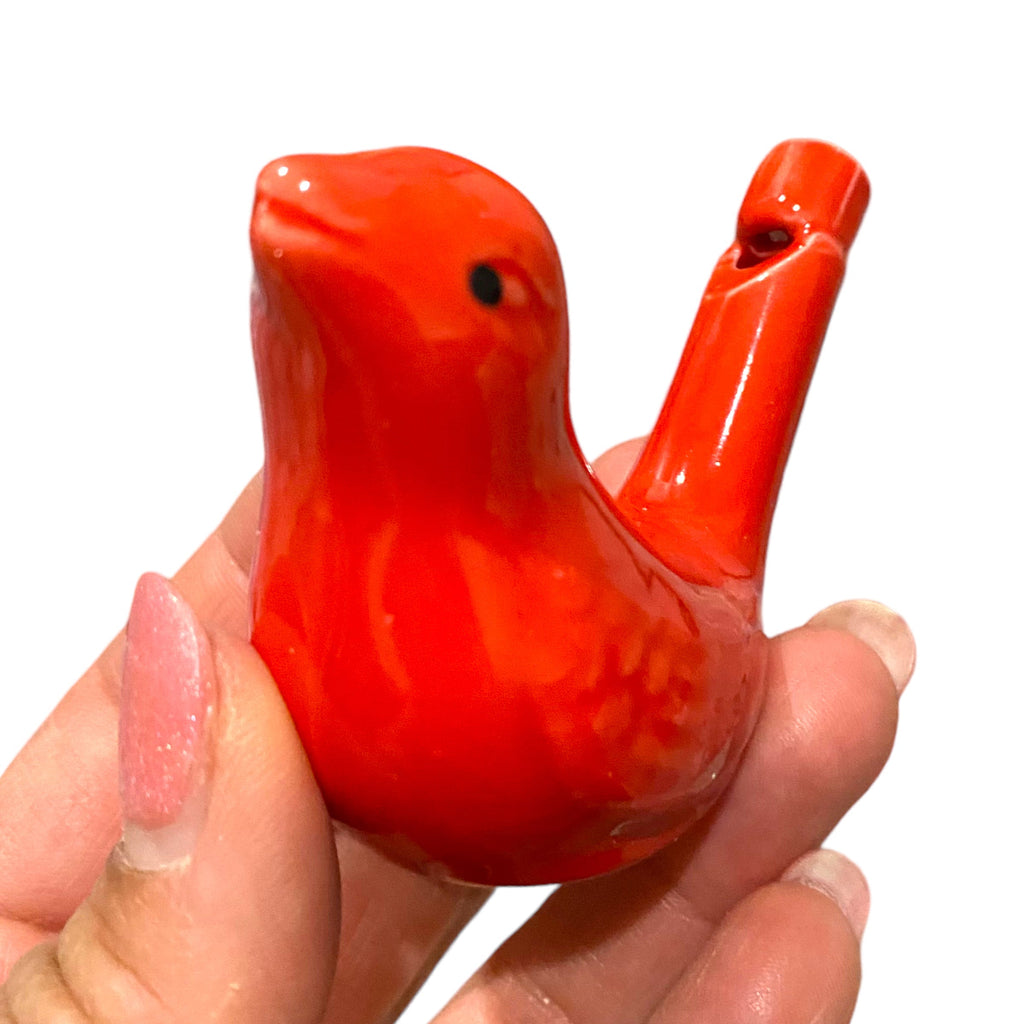 Ceramic Water Whistle Wind Instrument Red Bird Music Frog Co
