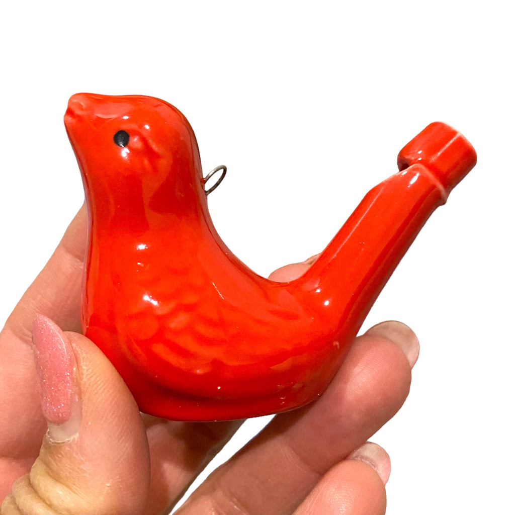 Ceramic Water Whistle Wind Instrument Red Bird Music Frog Co
