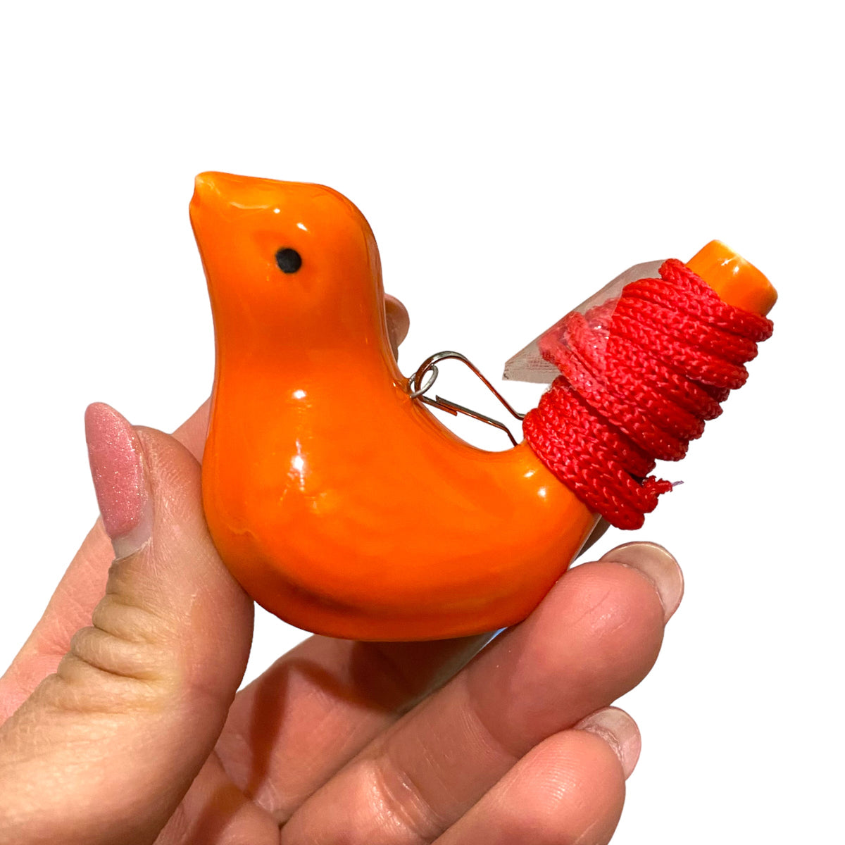 Ceramic Water Whistle Wind Instrument Orange Bird Music Frog Co