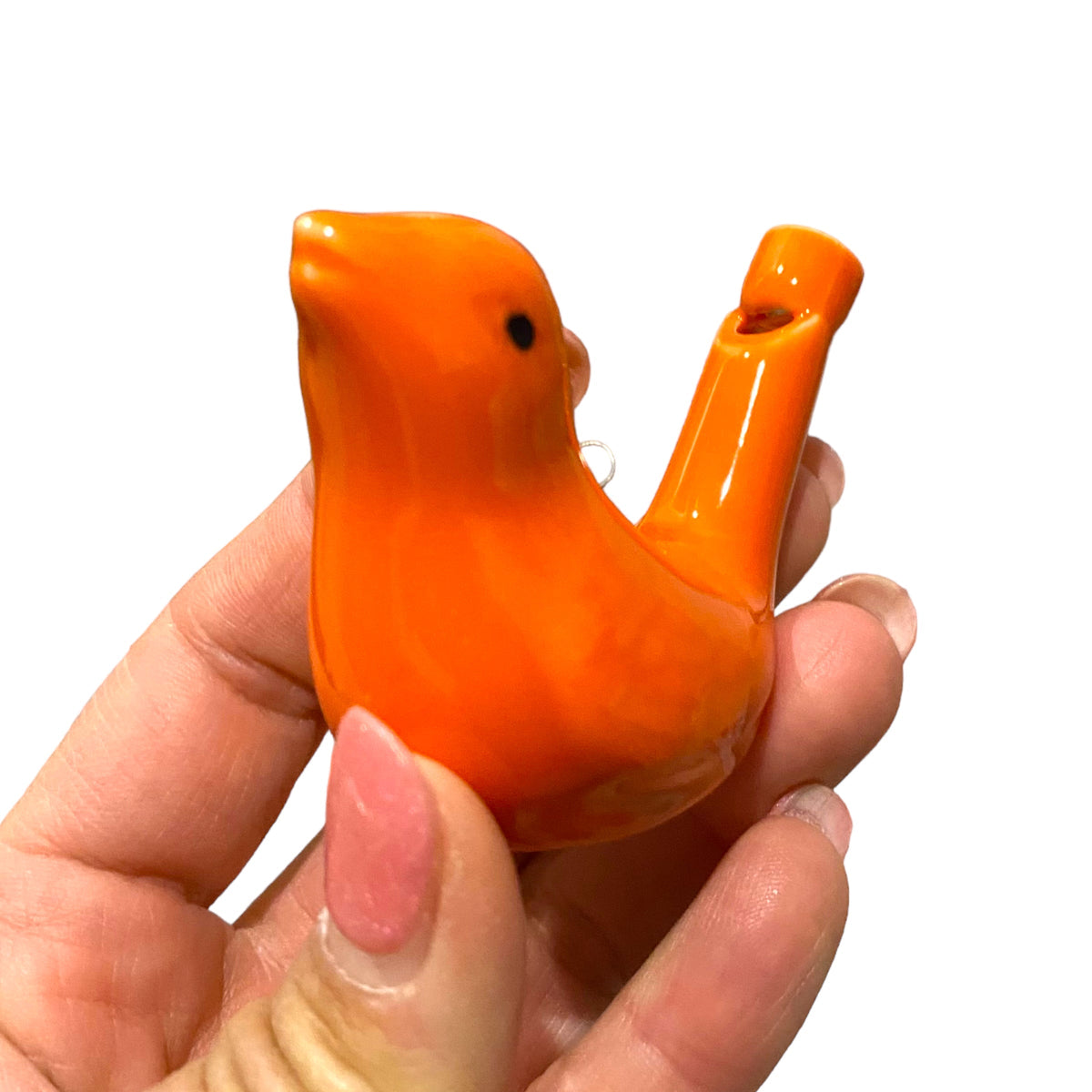 Ceramic Water Whistle Wind Instrument Orange Bird Music Frog Co
