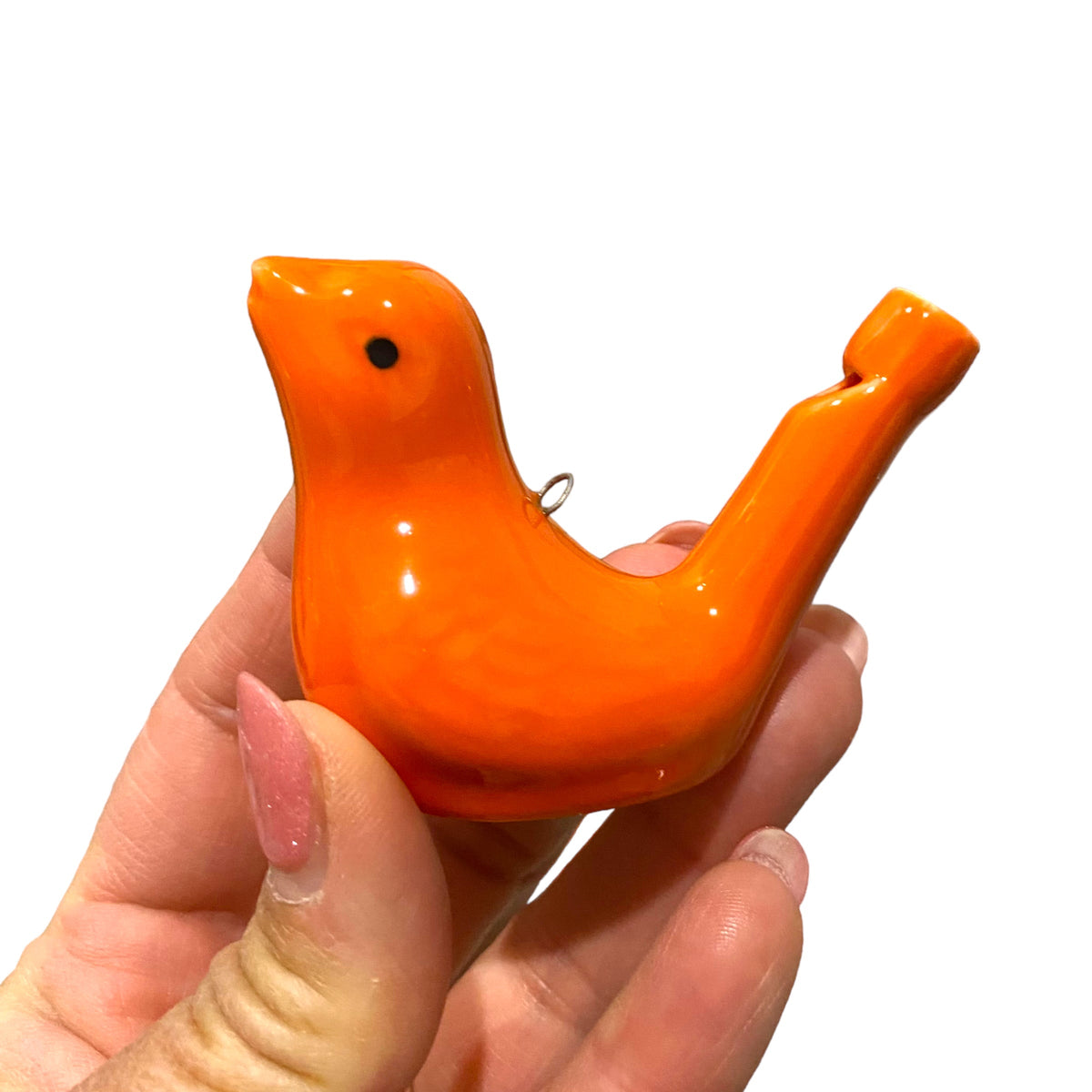 Ceramic Water Whistle Wind Instrument Orange Bird Music Frog Co