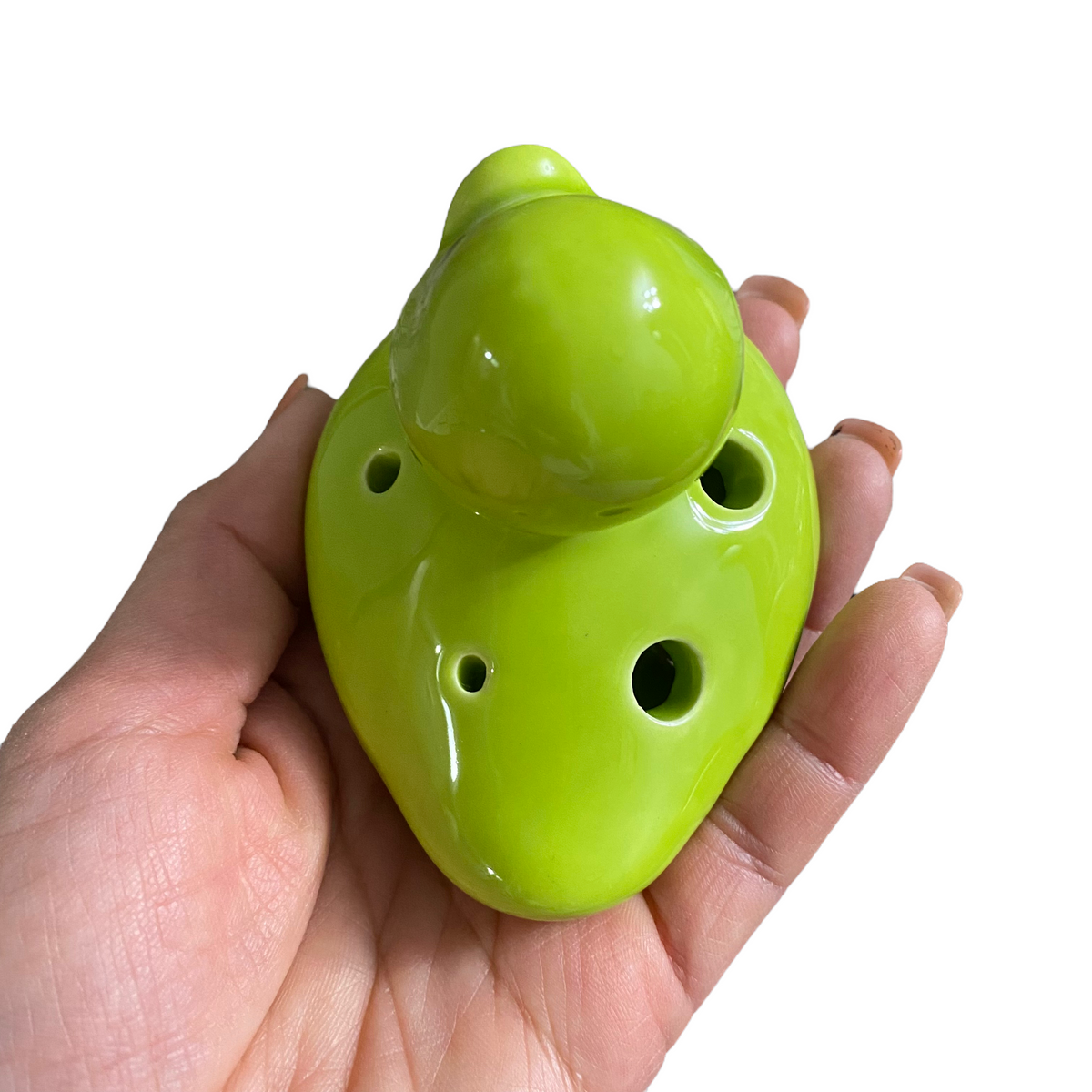 Ceramic Duck Ocarina Green Music Frog Co