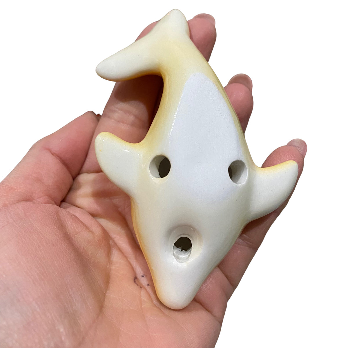 Happy Ceramic Dolphin Ocarina Orange Music Frog Co