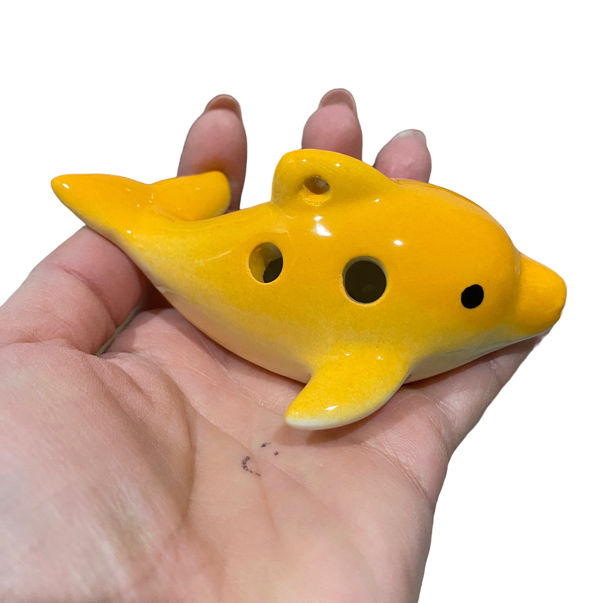 Happy Ceramic Dolphin Ocarina Orange Music Frog Co