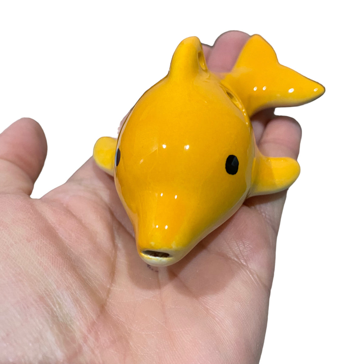 Happy Ceramic Dolphin Ocarina Orange Music Frog Co