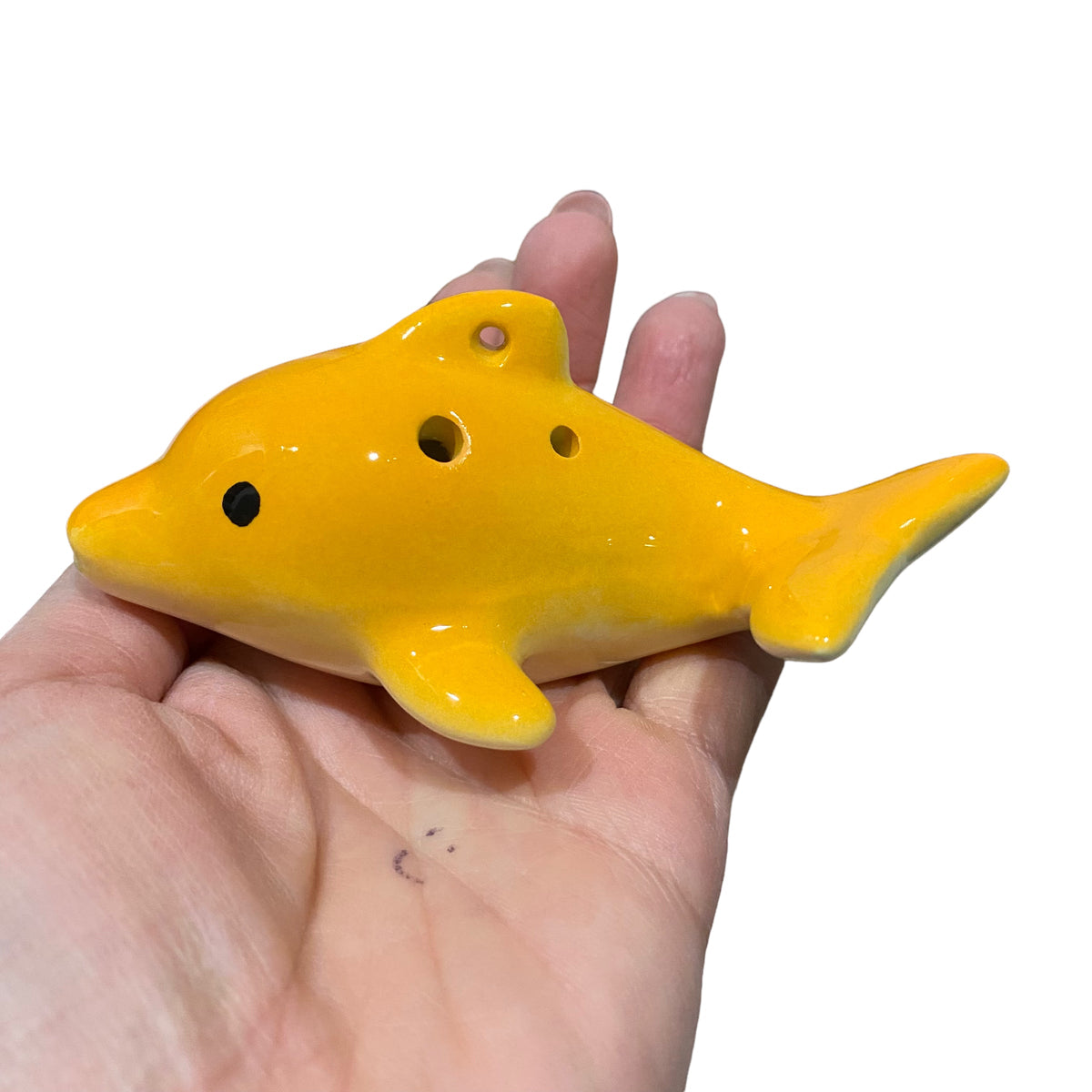 Happy Ceramic Dolphin Ocarina Orange Music Frog Co