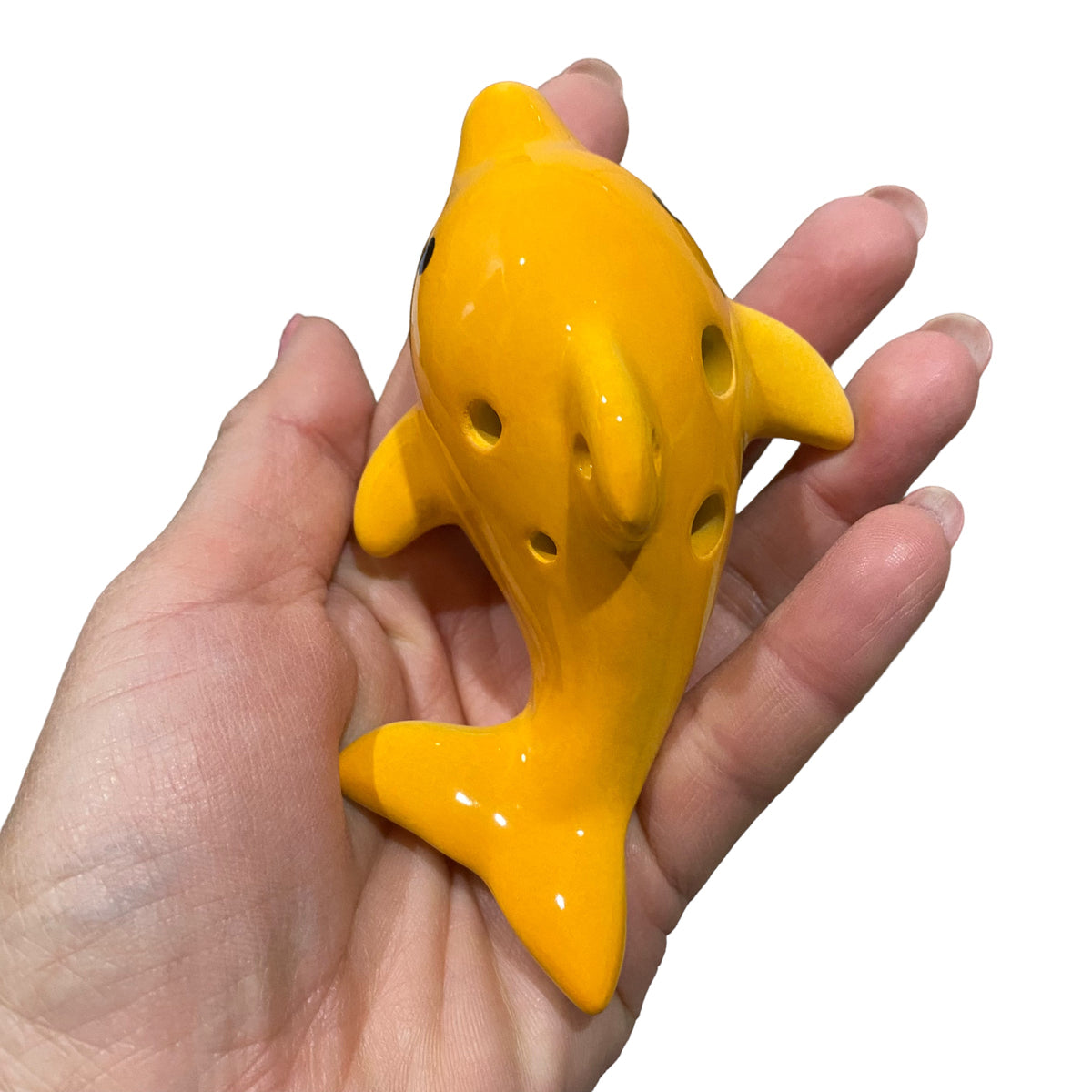 Happy Ceramic Dolphin Ocarina Orange Music Frog Co