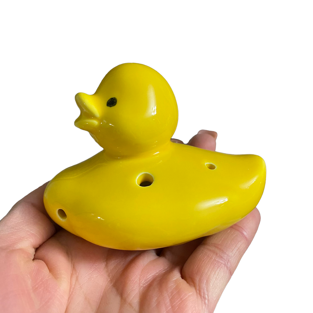 Ceramic Duck Ocarina Yellow Music Frog Co