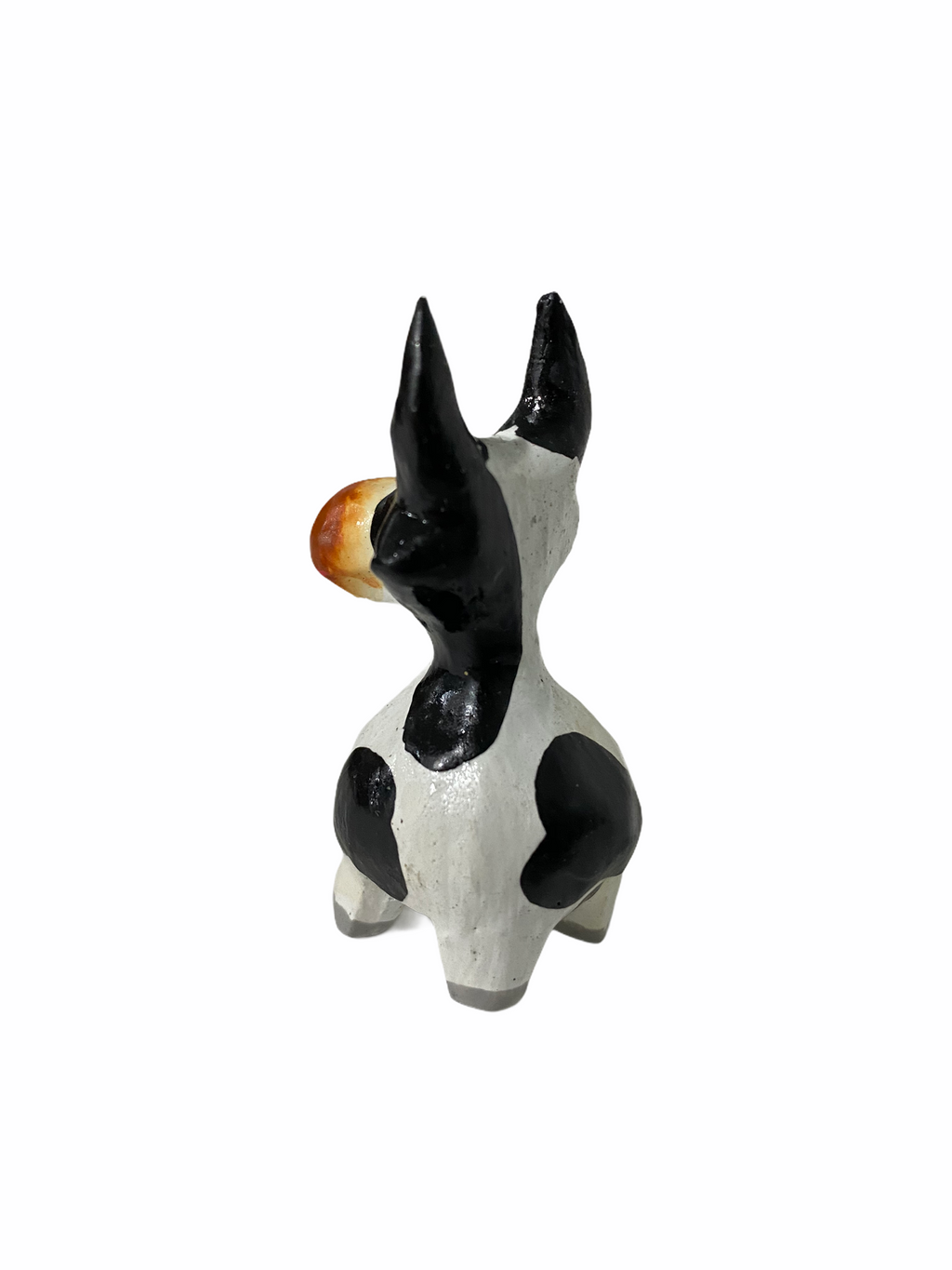 Mini Wooden Cow Figurine Music Frog Co