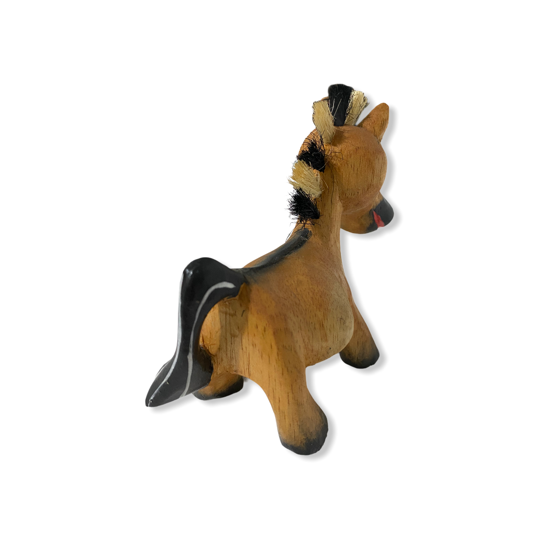 Wooden Farm Horse Decoration Figurine Music Frog Co