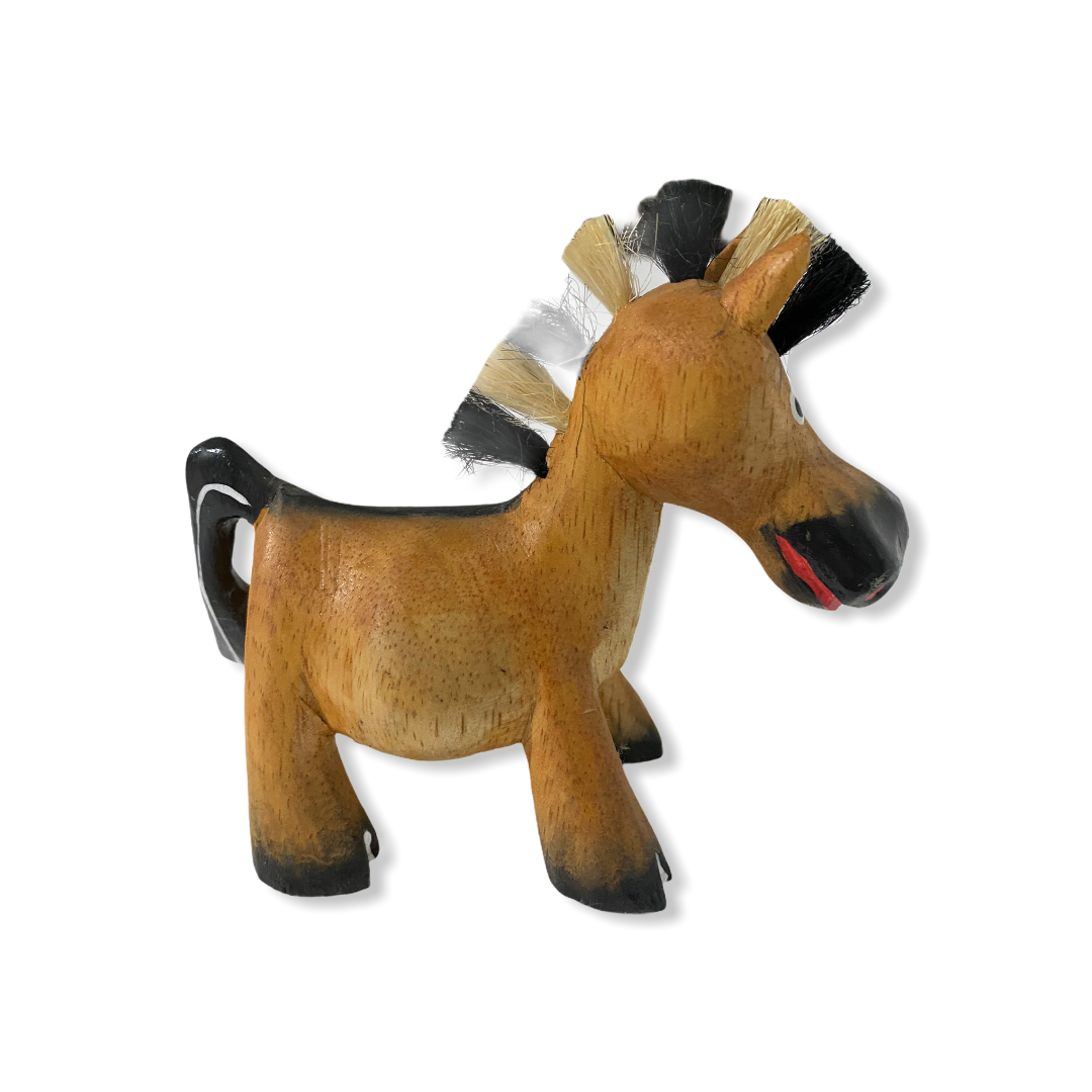 Small Wooden Farm Horse Decoration Figurine Music Frog Co
