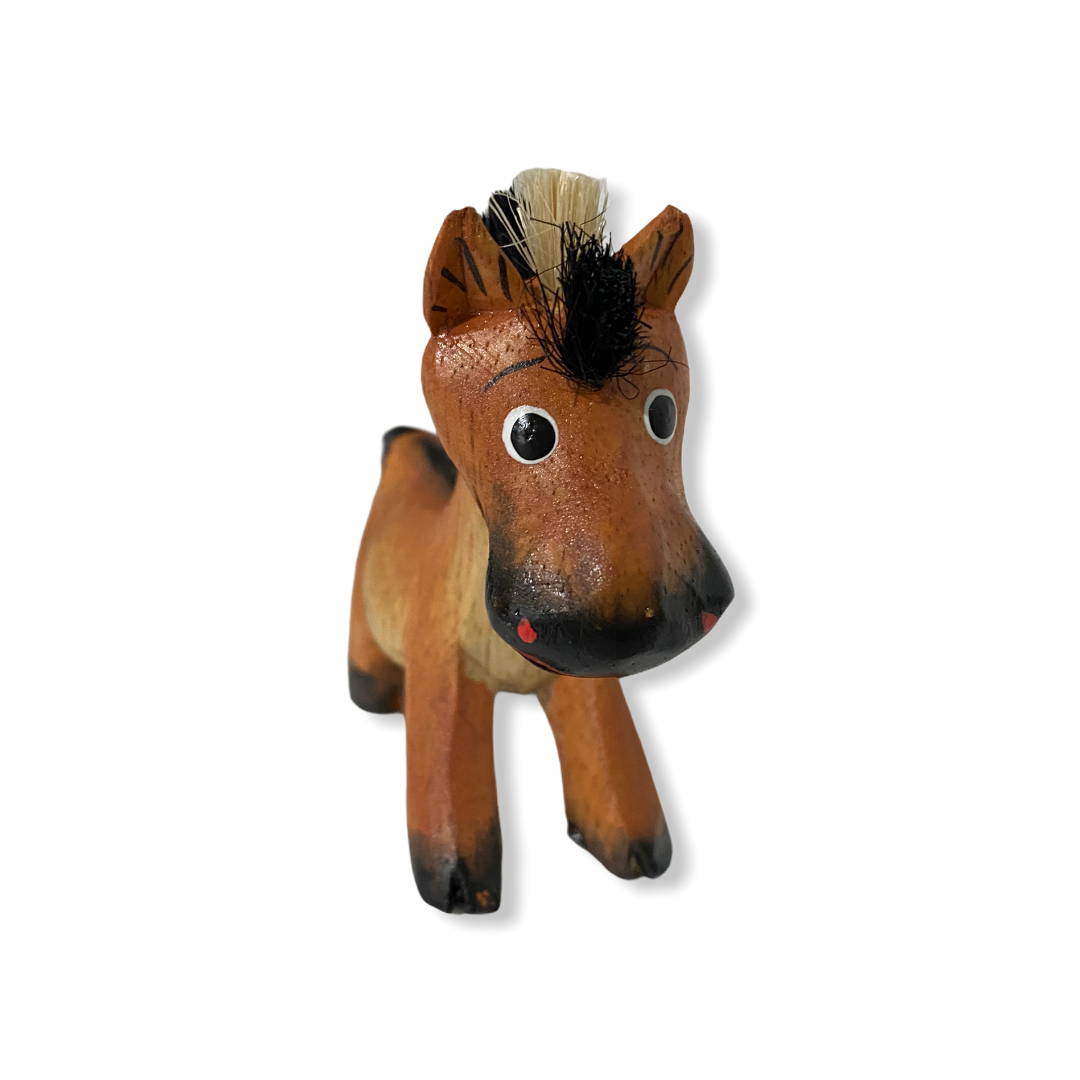 Wooden Farm Horse Decoration Figurine Music Frog Co