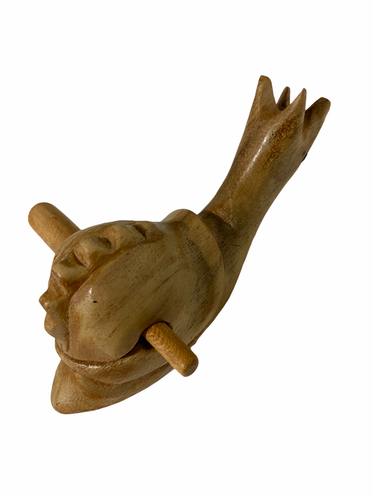 Dark Stained Wooden Musical Snail Percussion Instrument Music Frog Co