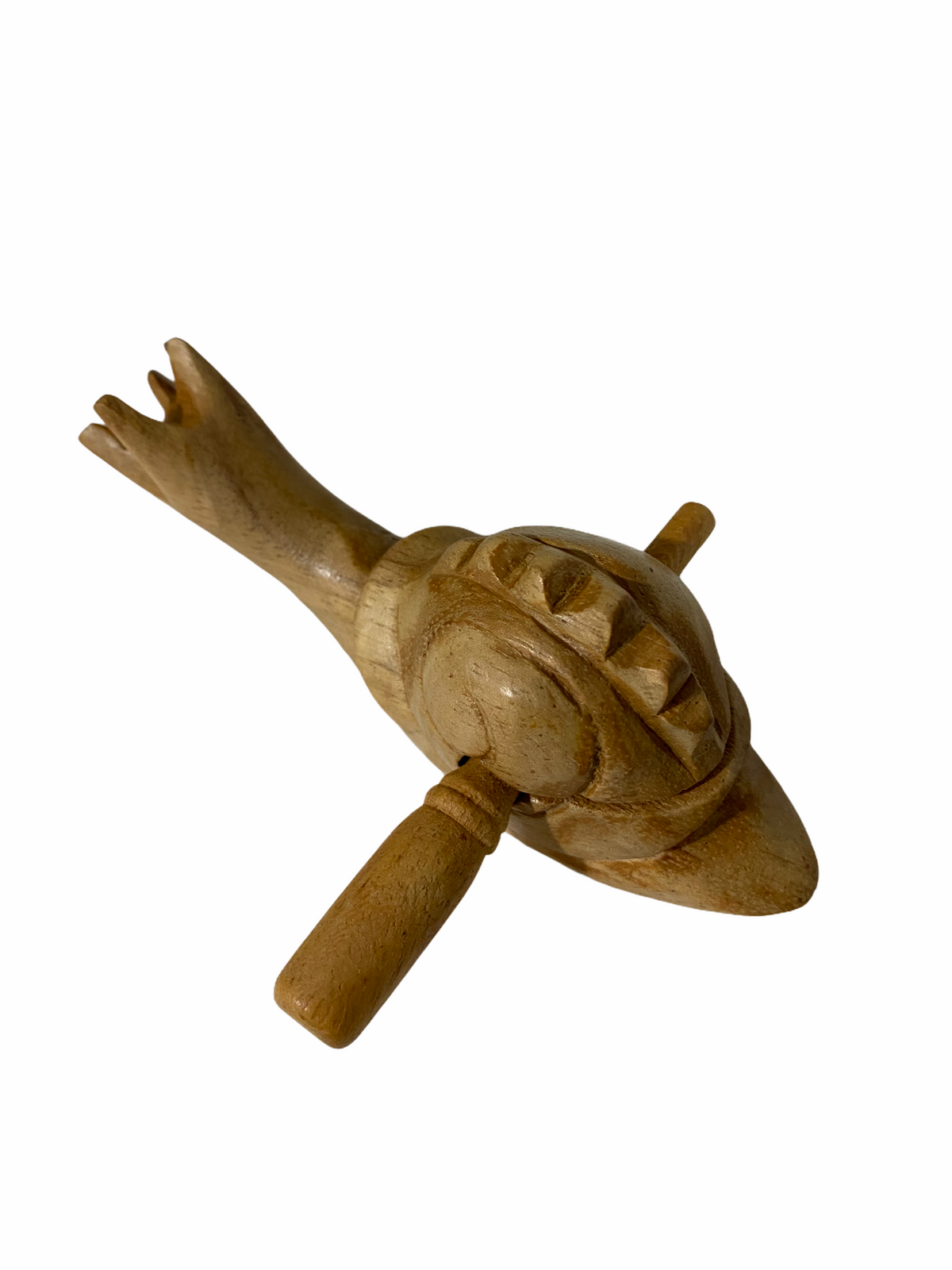 Dark Stained Wooden Musical Snail Percussion Instrument Music Frog Co