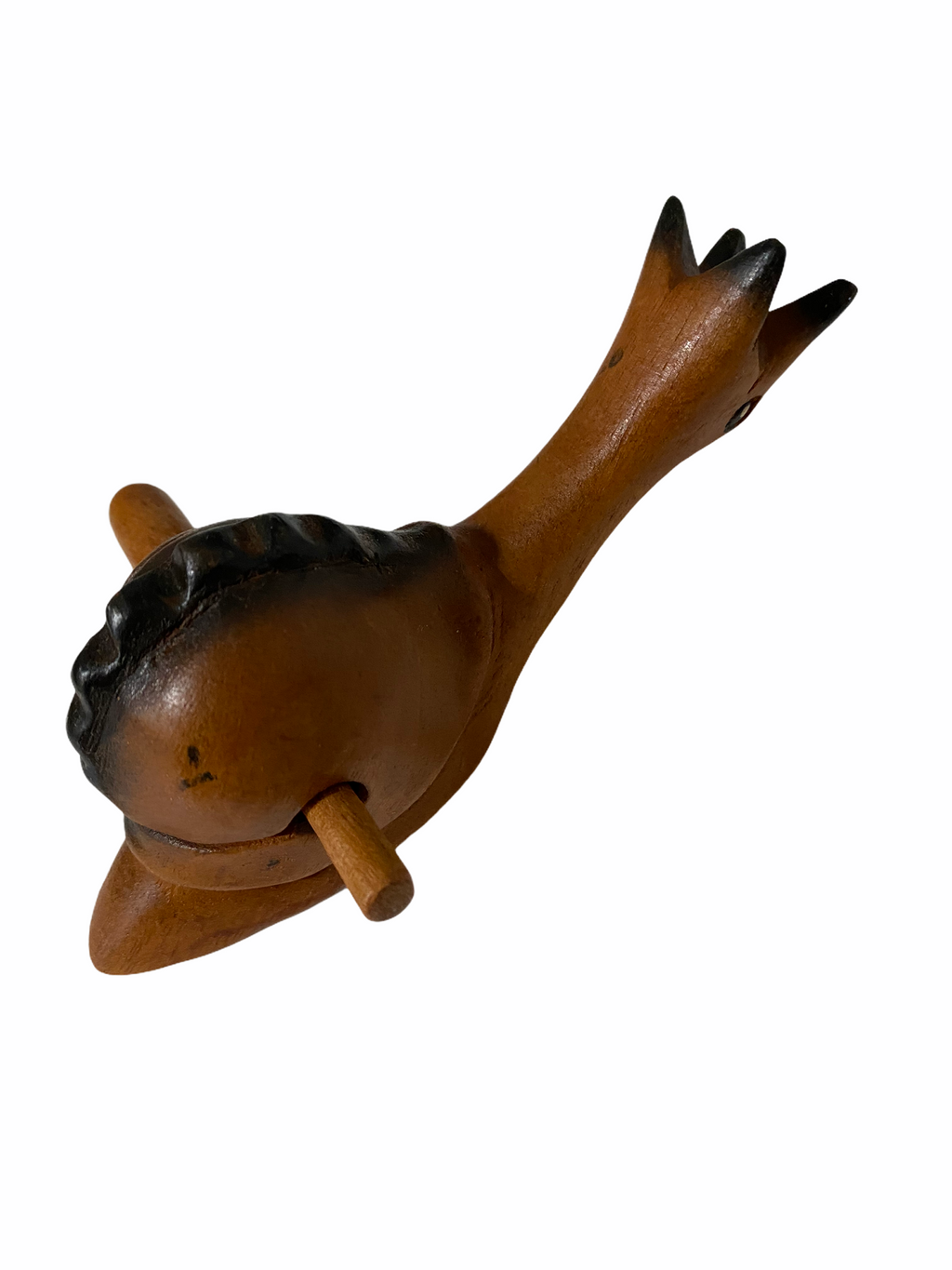 Dark Stained Wooden Musical Snail Percussion Instrument Music Frog Co