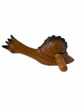 Dark Stained Wooden Musical Snail Percussion Instrument Music Frog Co
