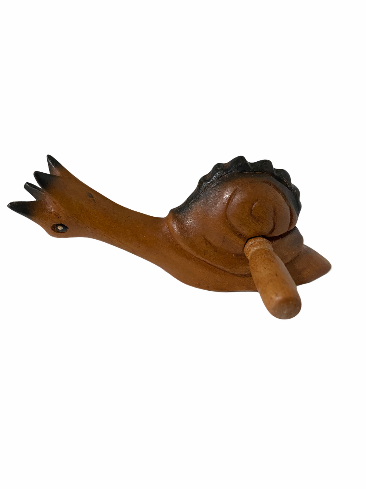 Dark Stained Wooden Musical Snail Percussion Instrument Music Frog Co