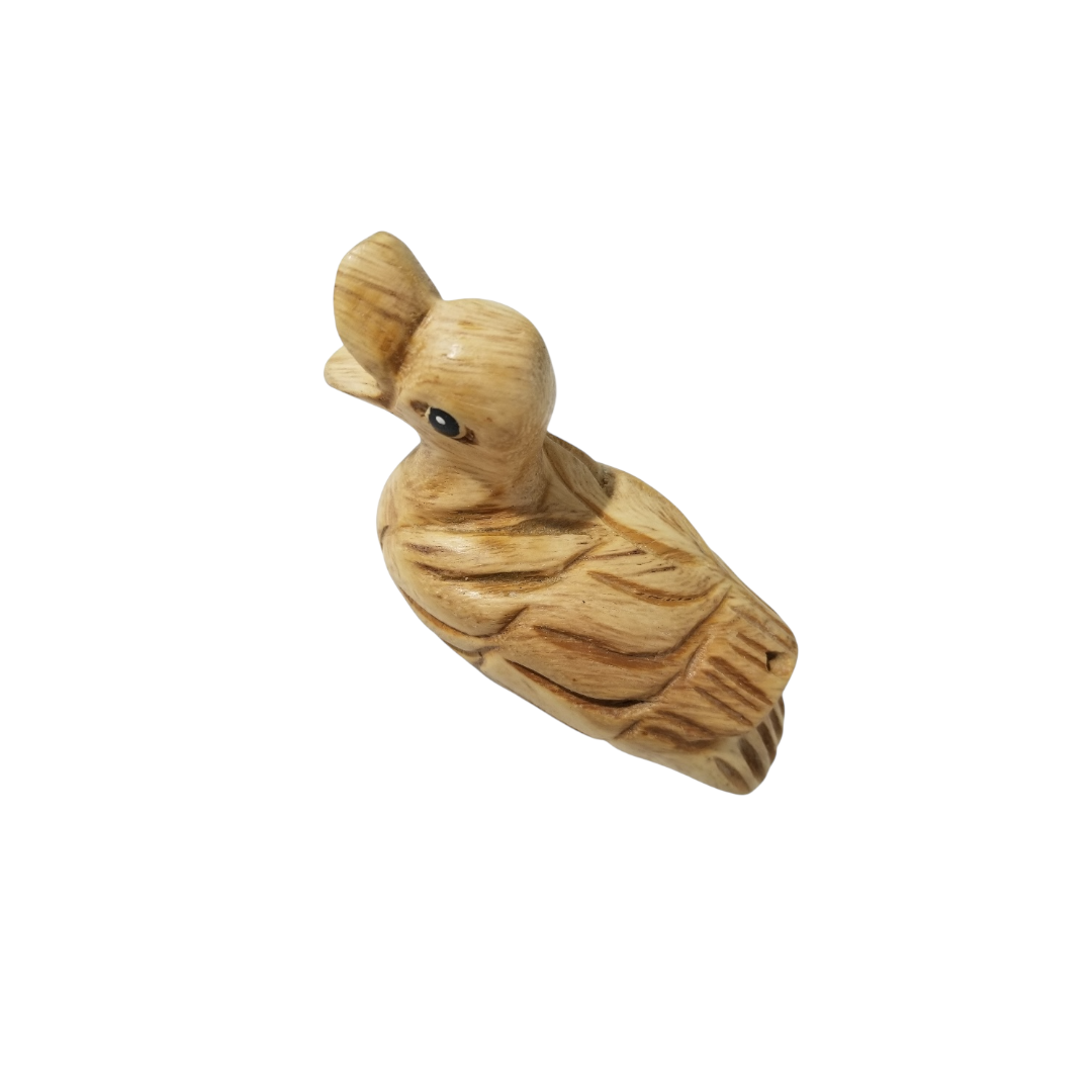Wooden Musical Whistle Duck Noise Maker Percussion Figurine Music Frog Co