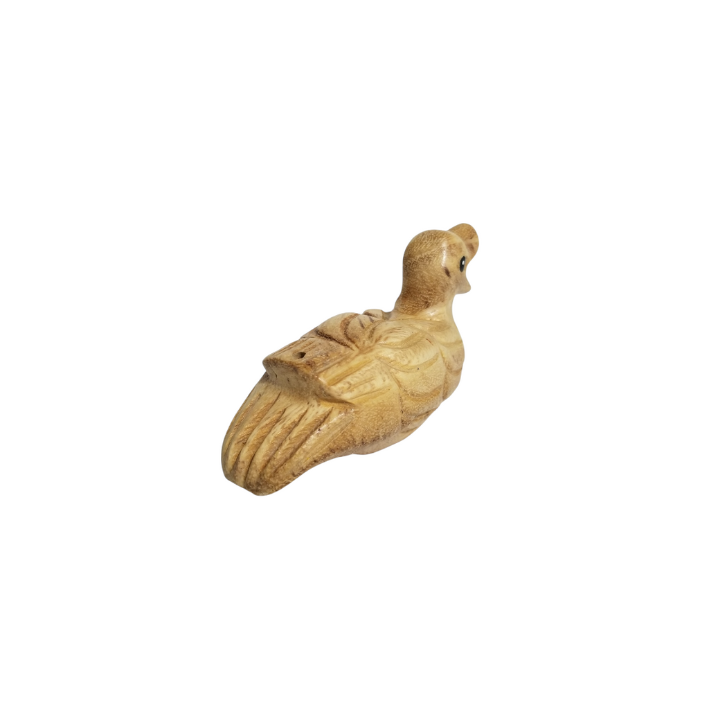 Wooden Musical Whistle Duck Noise Maker Percussion Figurine Music Frog Co