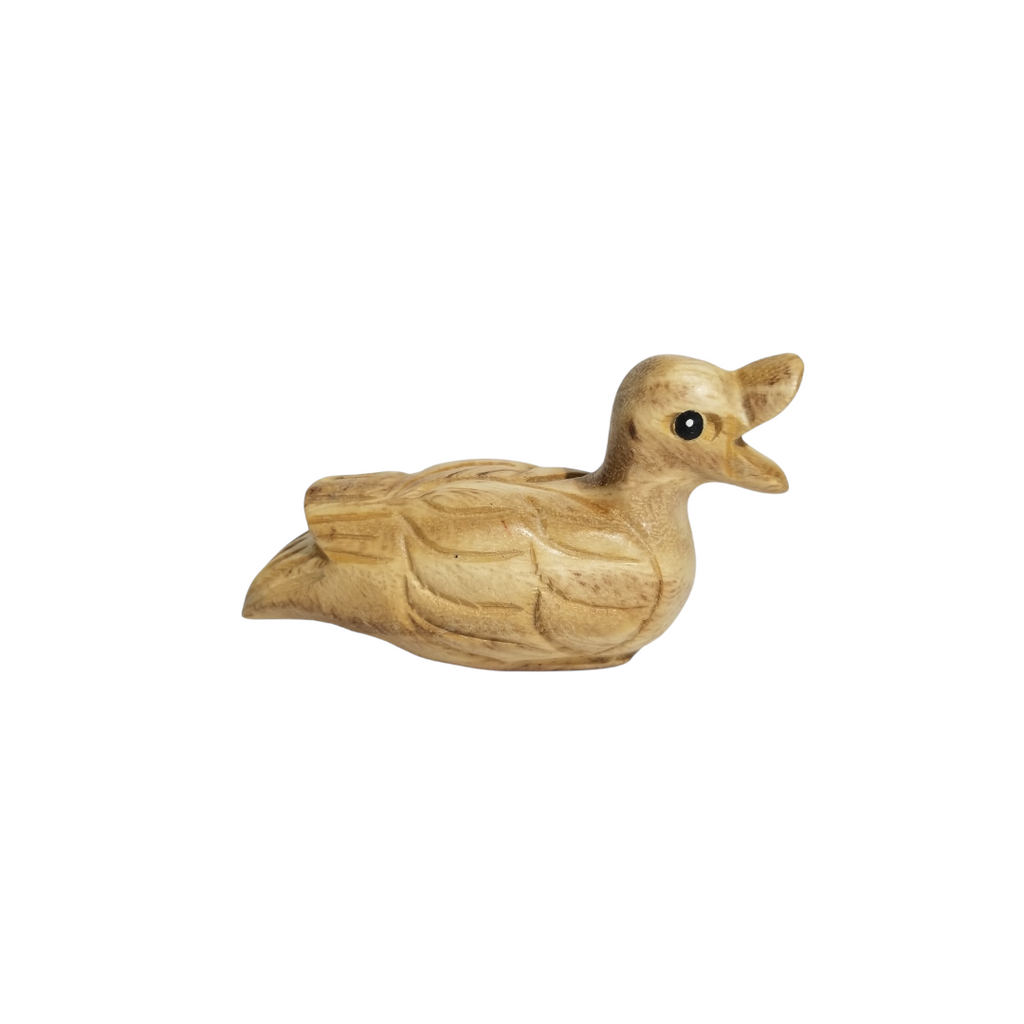Wooden Musical Whistle Duck Noise Maker Percussion Figurine Music Frog Co