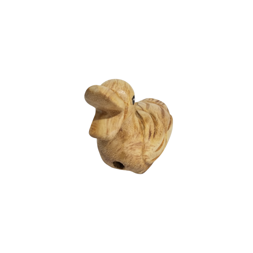 Wooden Musical Whistle Duck Noise Maker Percussion Figurine Music Frog Co