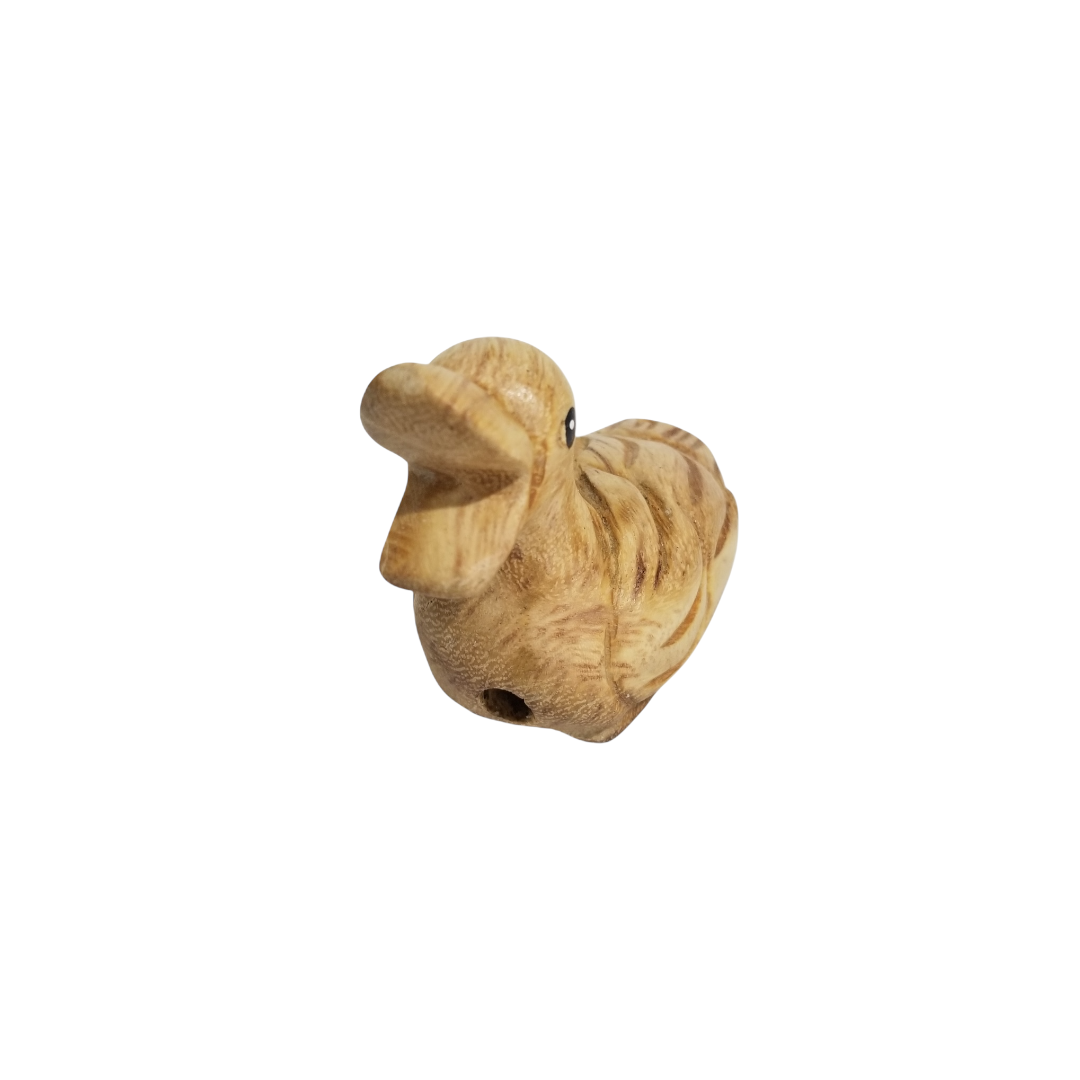 Wooden Musical Whistle Duck Noise Maker Percussion Figurine Music Frog Co