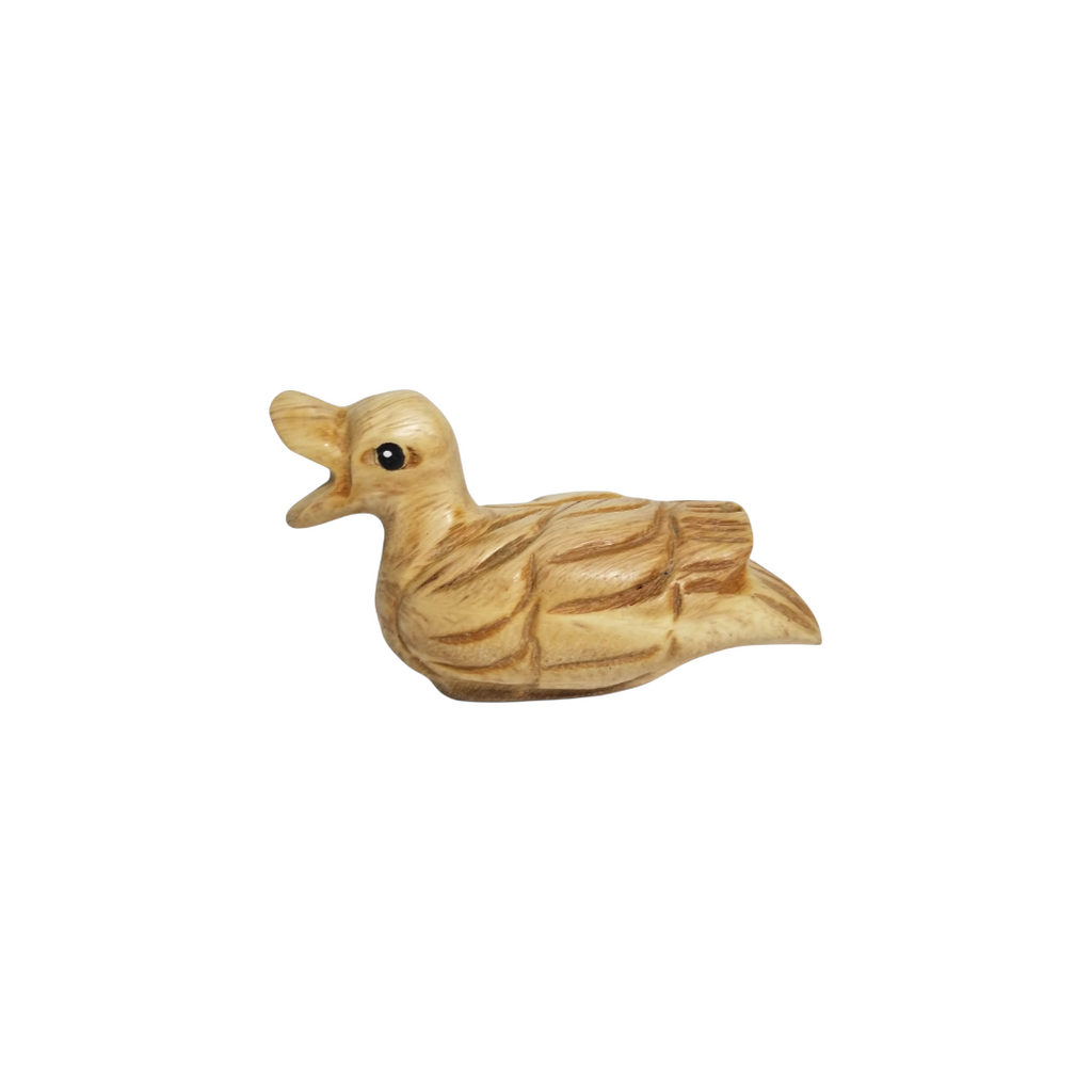 Wooden Musical Whistle Duck Noise Maker Percussion Figurine Music Frog Co