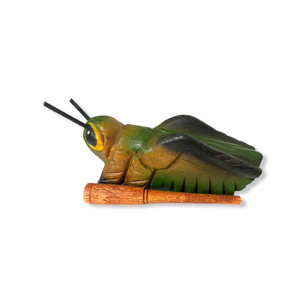 4" Painted Wooden Musical Cricket Percussion Instrument Music Frog Co