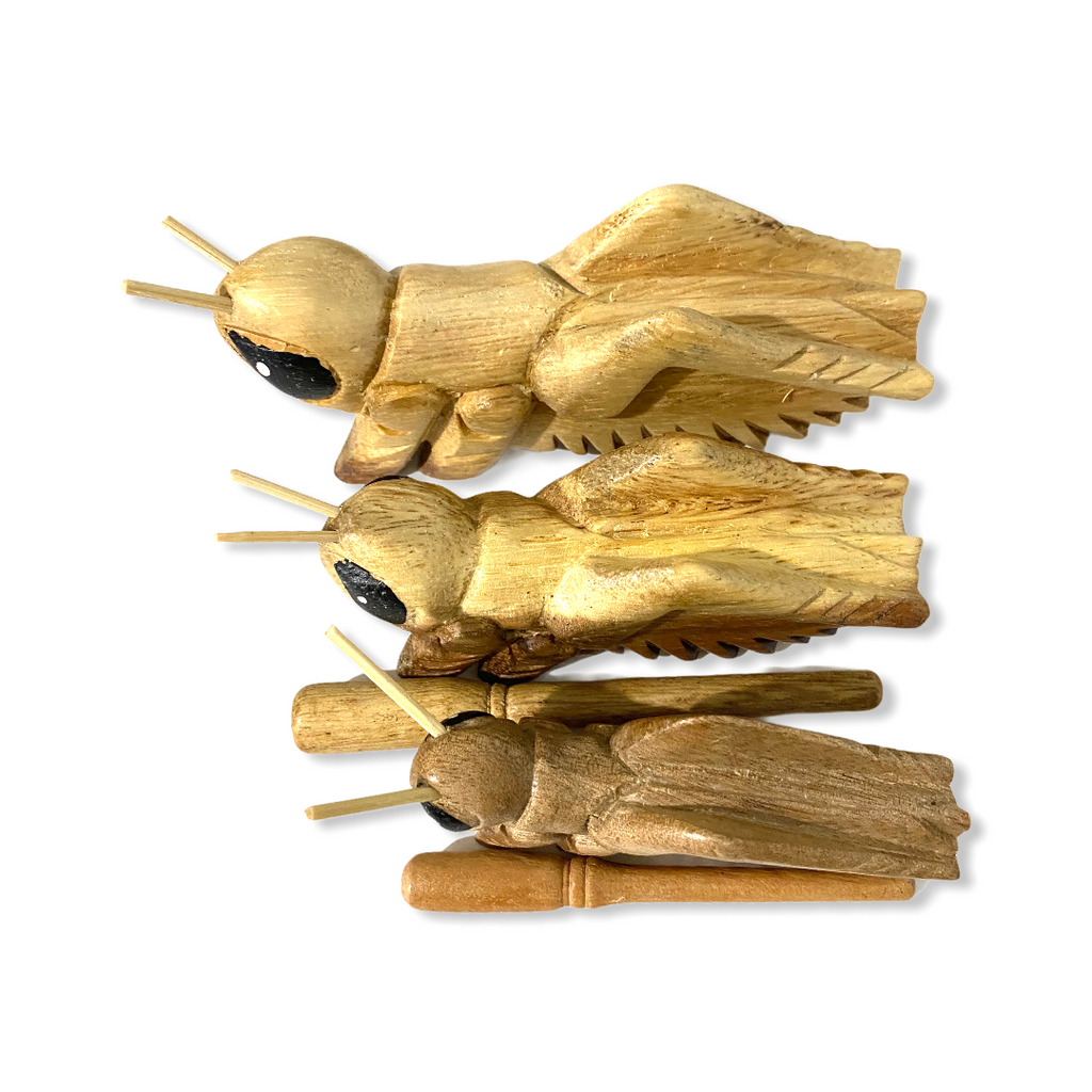 3" Wooden Musical Cricket Percussion Instrument Music Frog Co