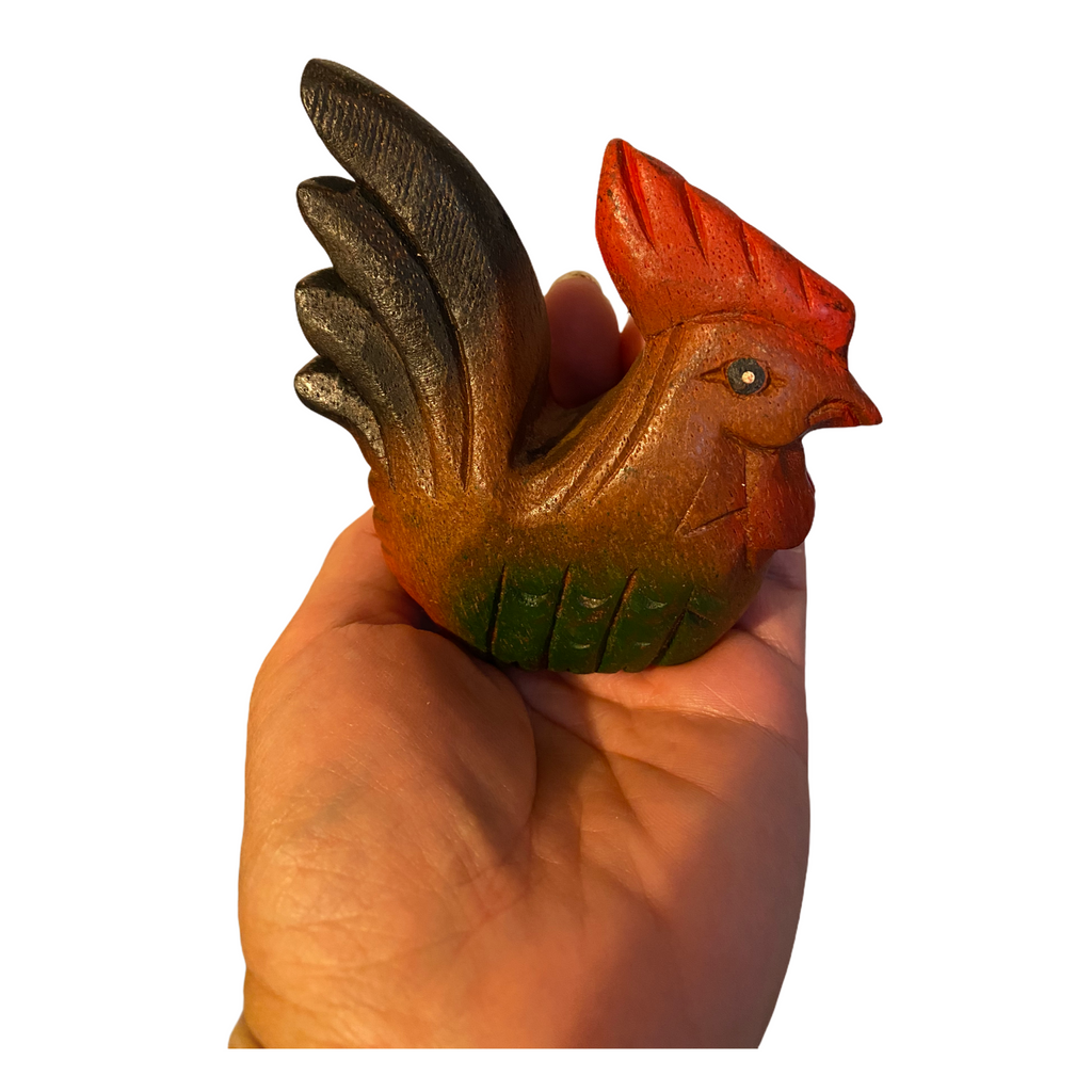 Painted Wooden Musical Whistle Rooster Instrument Music Frog Co