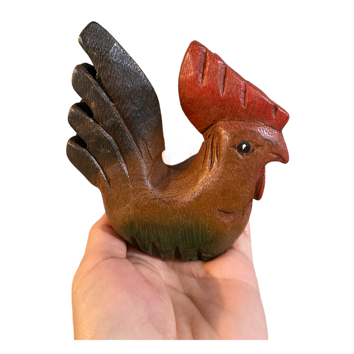 Painted Wooden Musical Whistle Rooster Instrument Music Frog Co