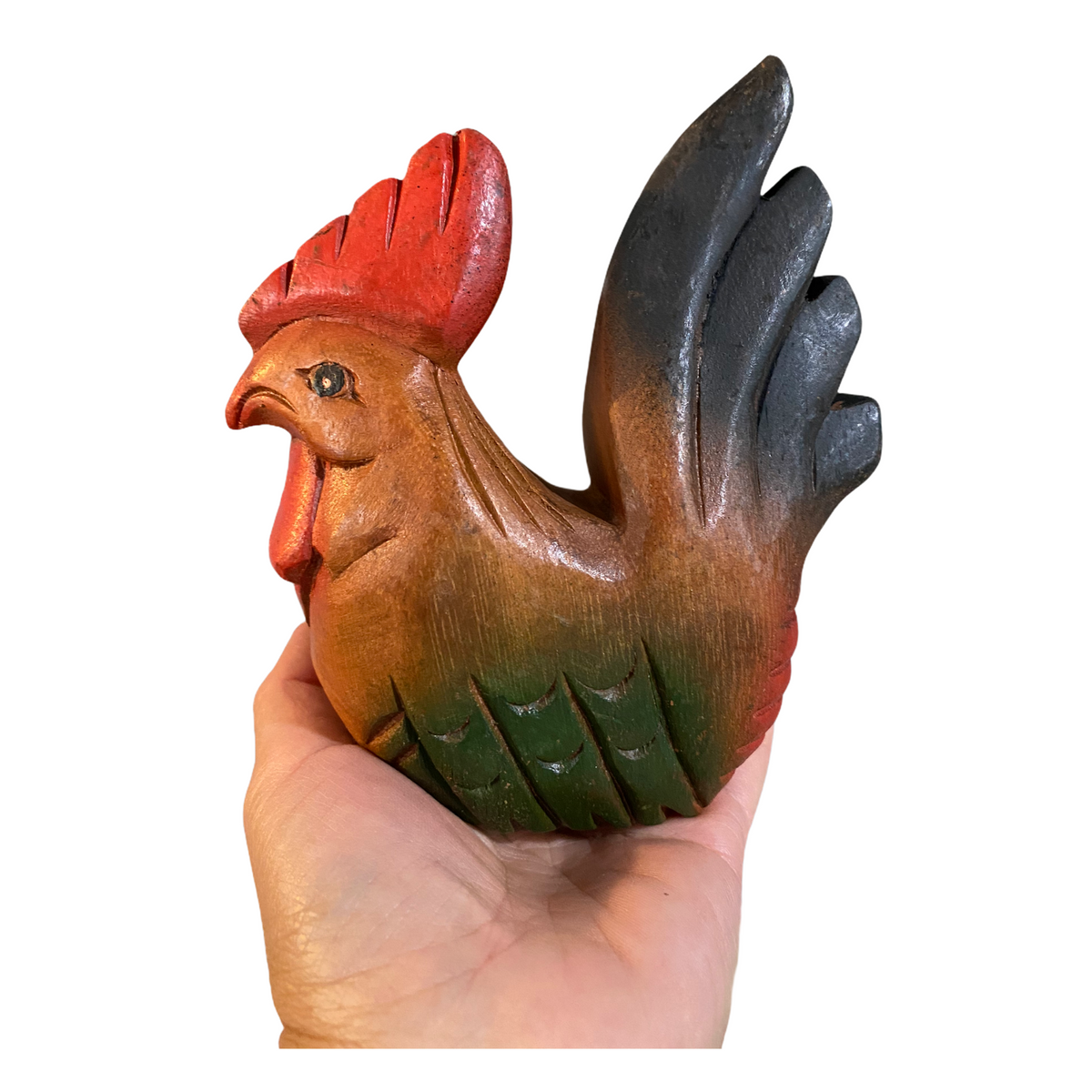 Painted Wooden Musical Whistle Rooster Instrument Music Frog Co