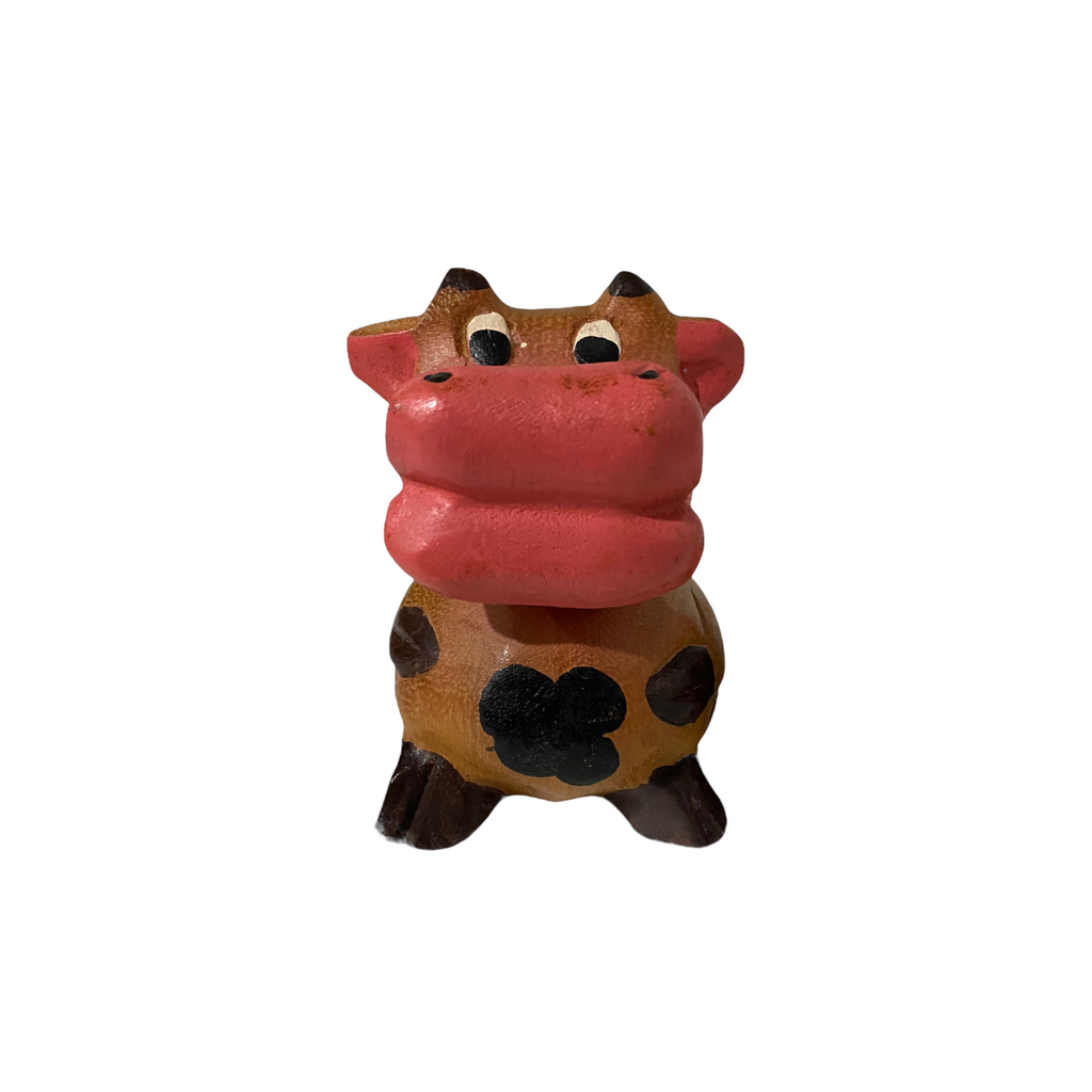Painted Wooden Musical Whistle Cartoon Cow Percussion Instrument Music Frog Co