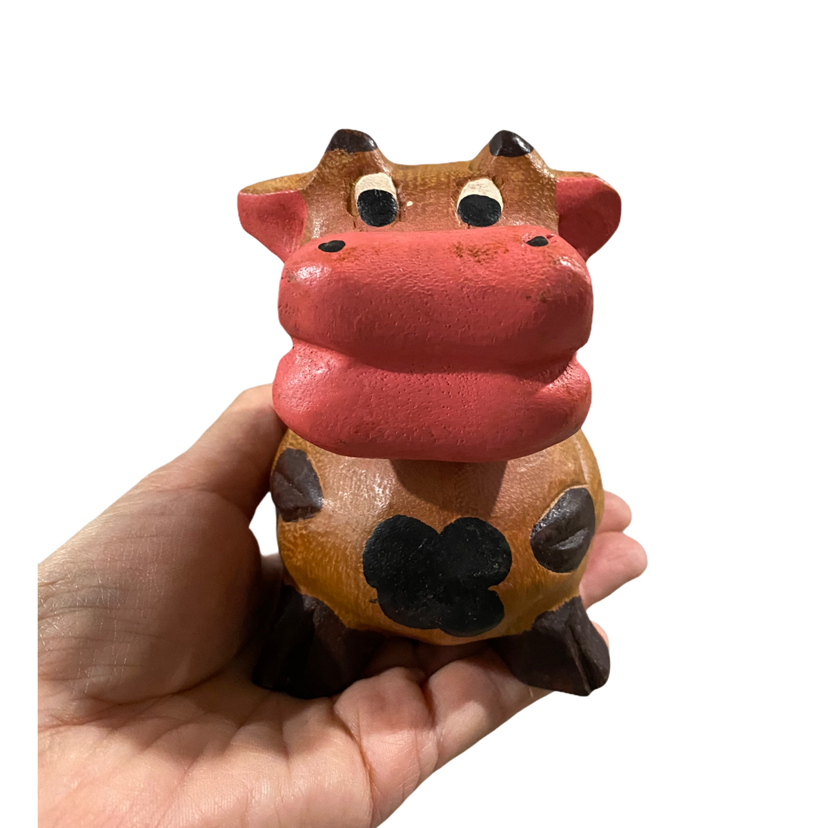 Painted Wooden Musical Whistle Cartoon Cow Percussion Instrument Music Frog Co