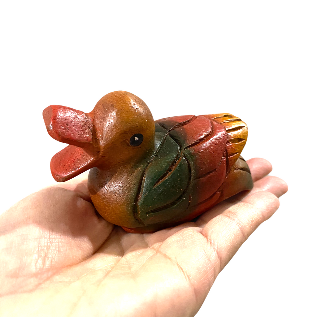 Painted Wooden Musical Whistle Duck Noise Maker Music Frog Co