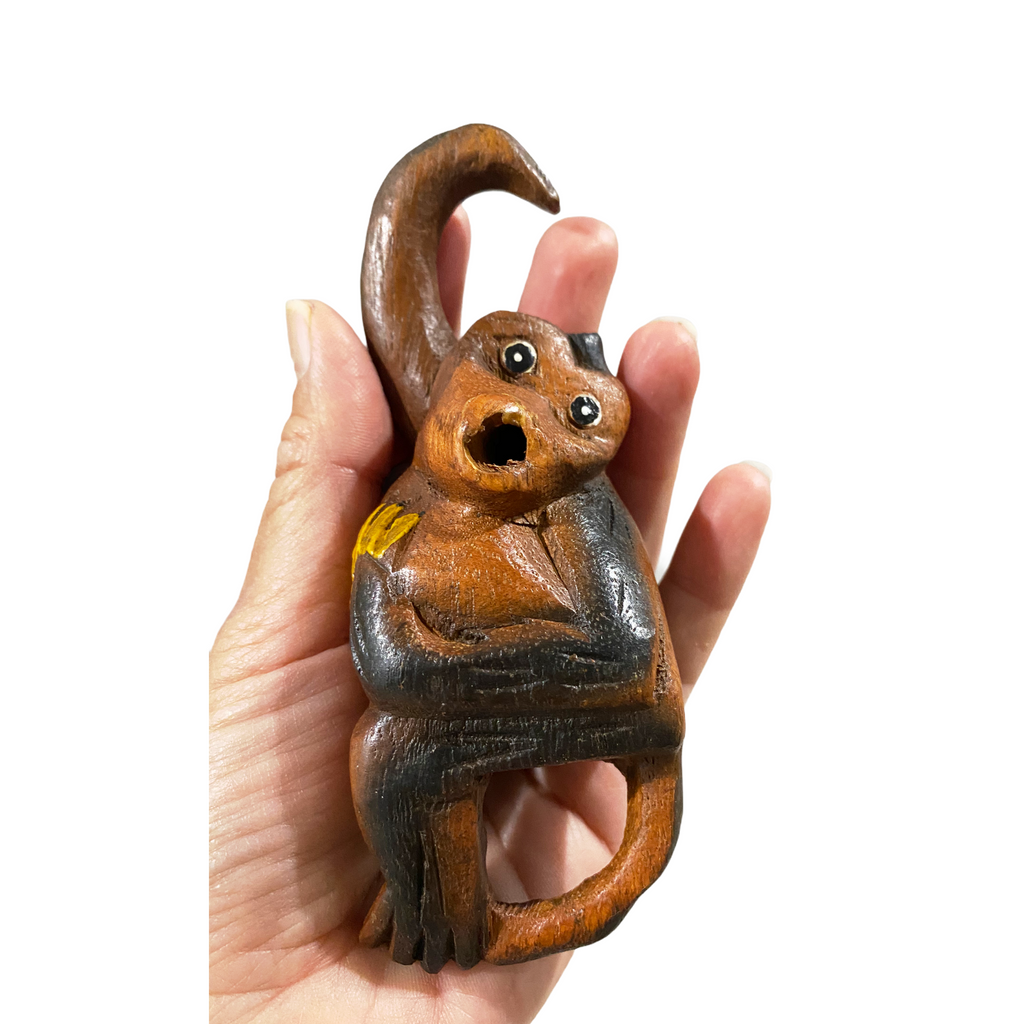 Wooden Musical Whistle Monkey Instrument Music Frog Co