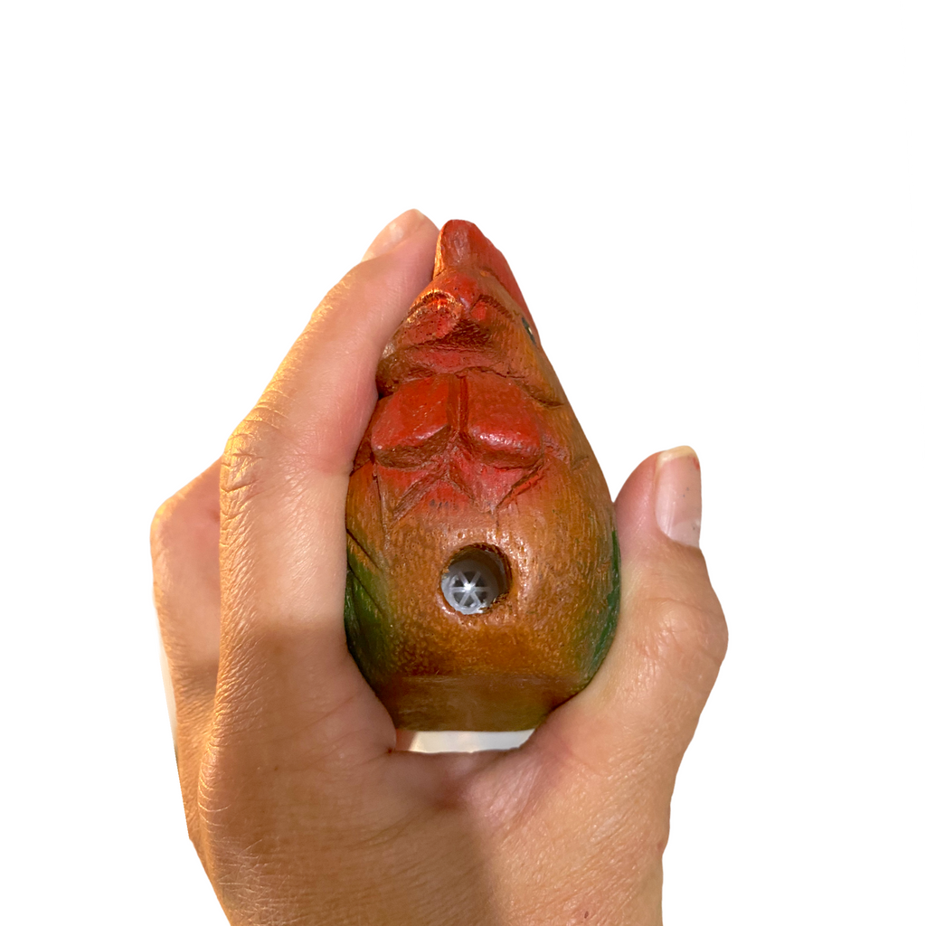 Painted Wooden Musical Whistle Rooster Instrument Music Frog Co