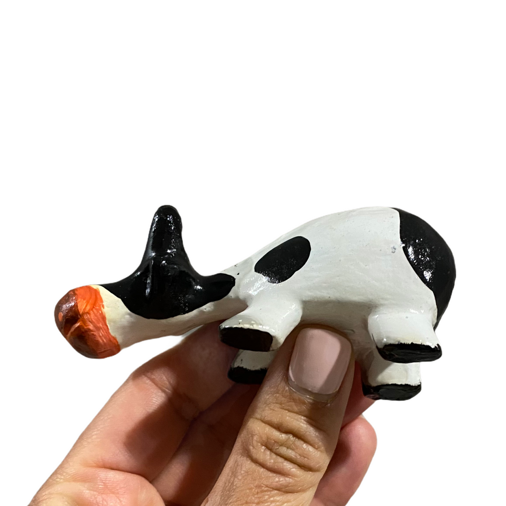 Wooden Cow Shelf Decoration Music Frog Co