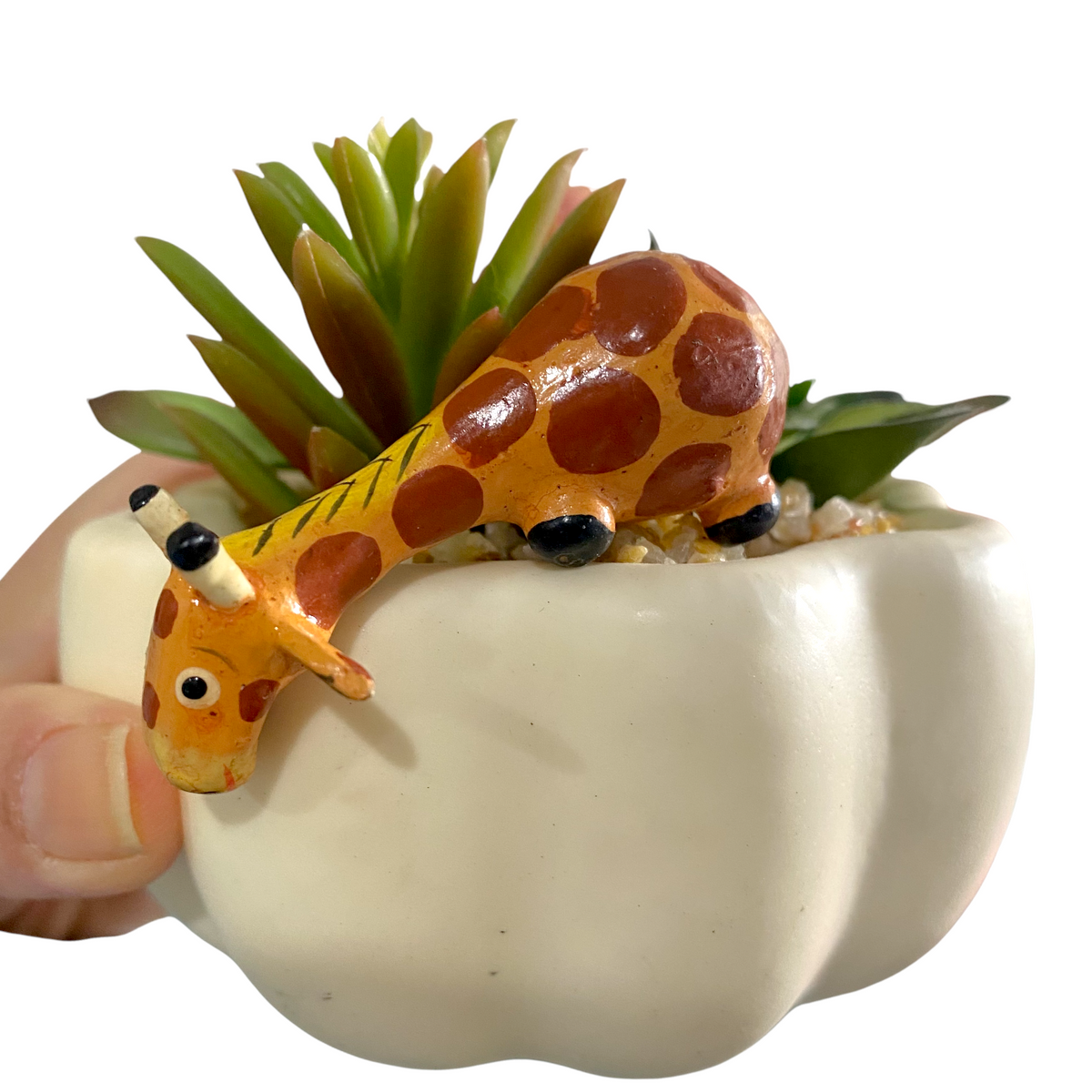 Wooden Minimal Giraffe Shelf Figurine Decoration Music Frog Co