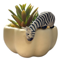Wooden Minimal Zebra Shelf Figurine Decoration Music Frog Co