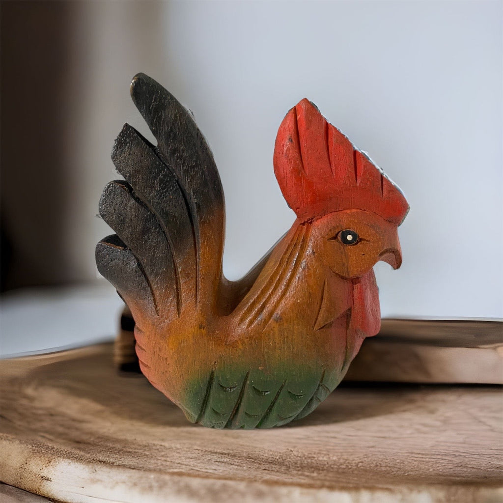 Painted Wooden Musical Whistle Rooster Instrument Music Frog Co