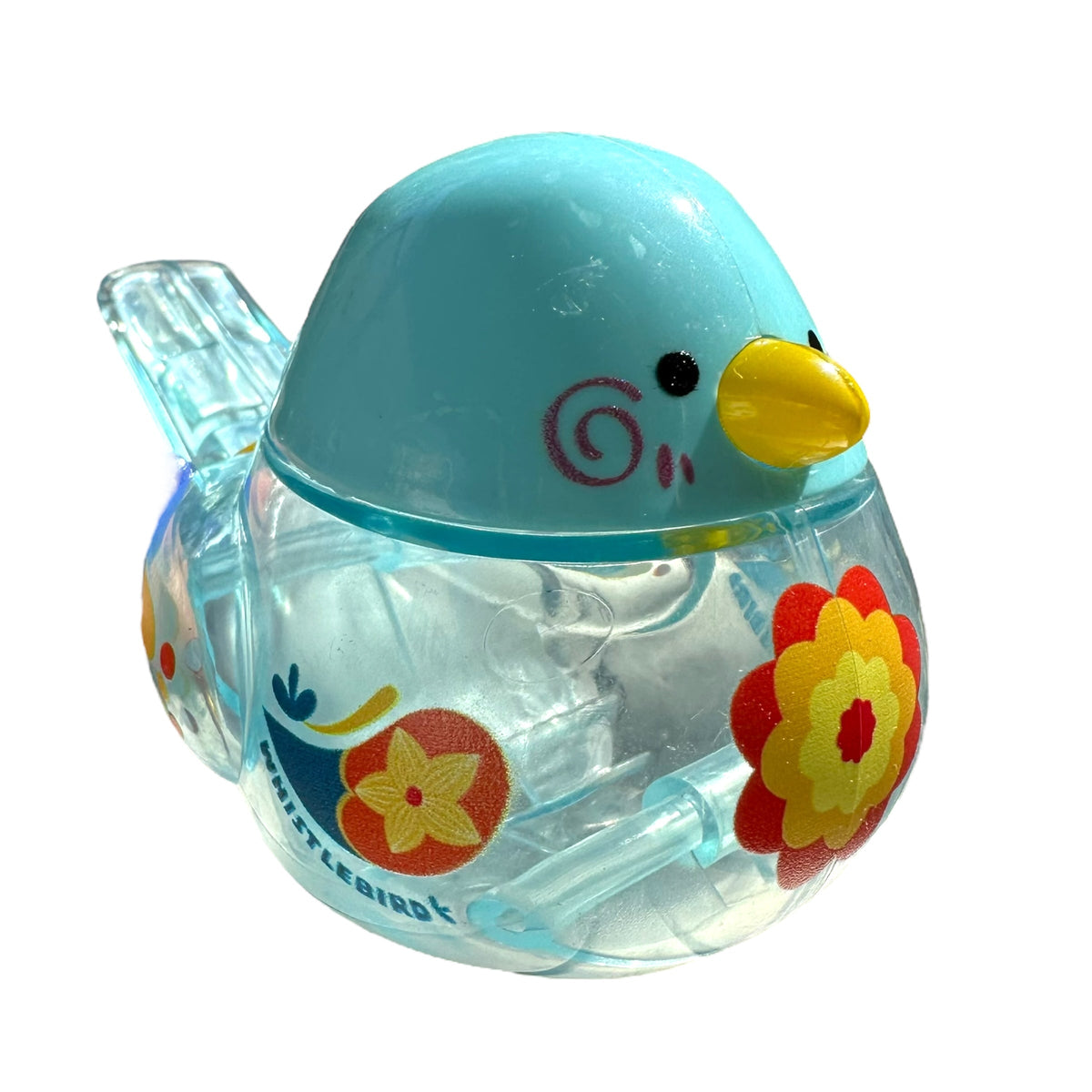 Clear Water Whistle Bird - Whimsical Water-Filled Whistle (Blue) Music Frog Co