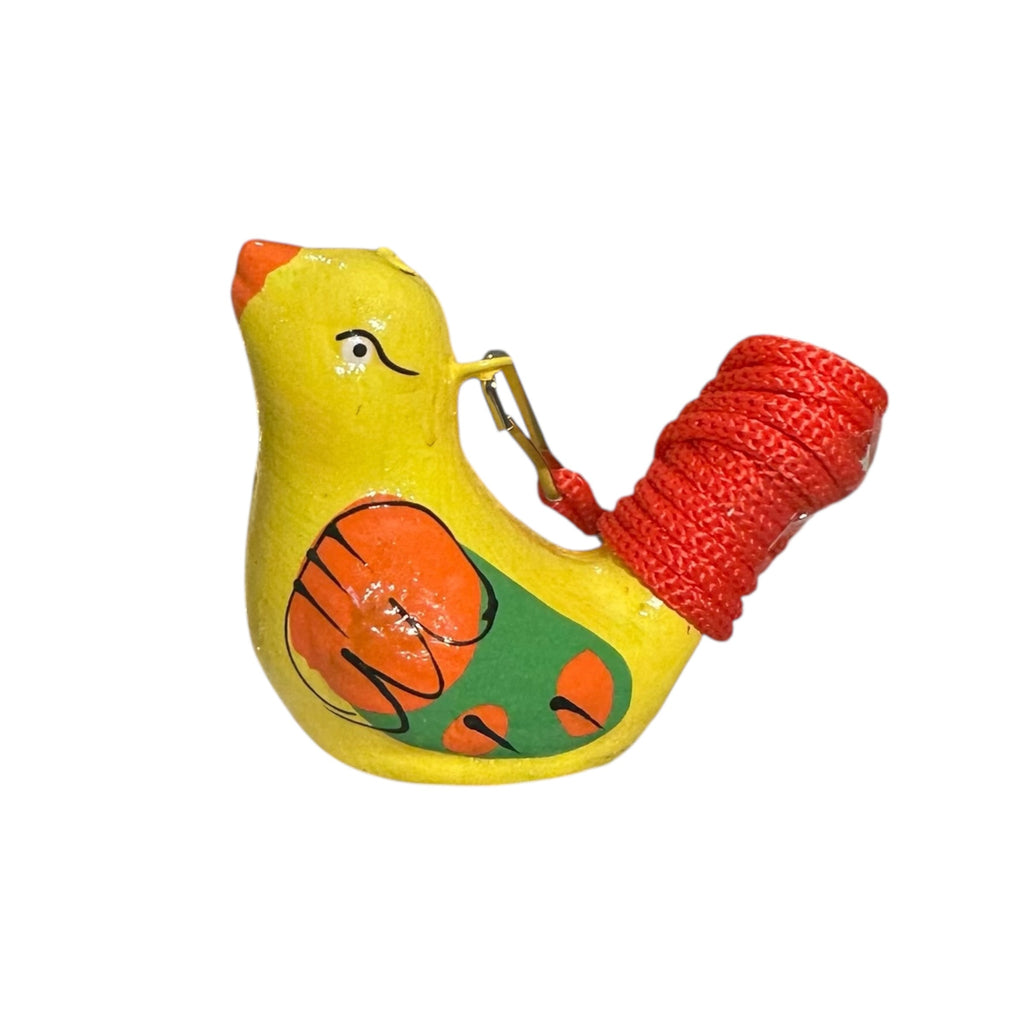 Clay Water Whistle Bird (Yellow) Music Frog Co