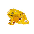 3" Wooden Musical Frog - Mustard Design (Percussion Instrument) Music Frog Co