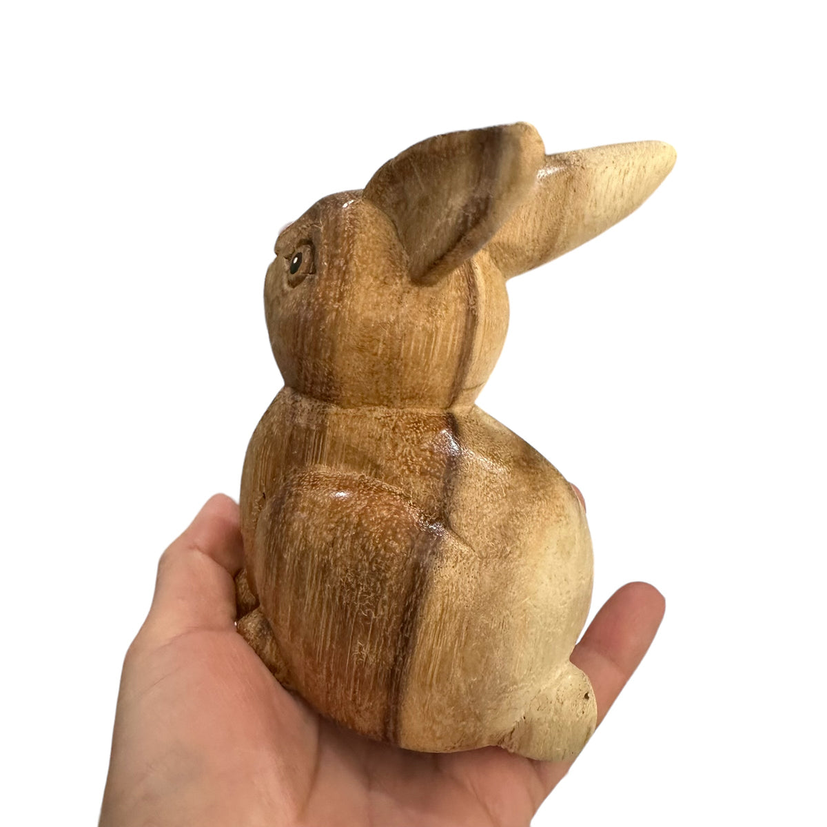 Wooden Sitting Bunny Figurine Decoration Music Frog Co