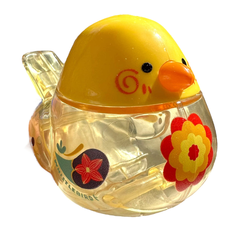 Clear Water Whistle Bird - Whimsical Water-Filled Whistle (Yellow) Music Frog Co