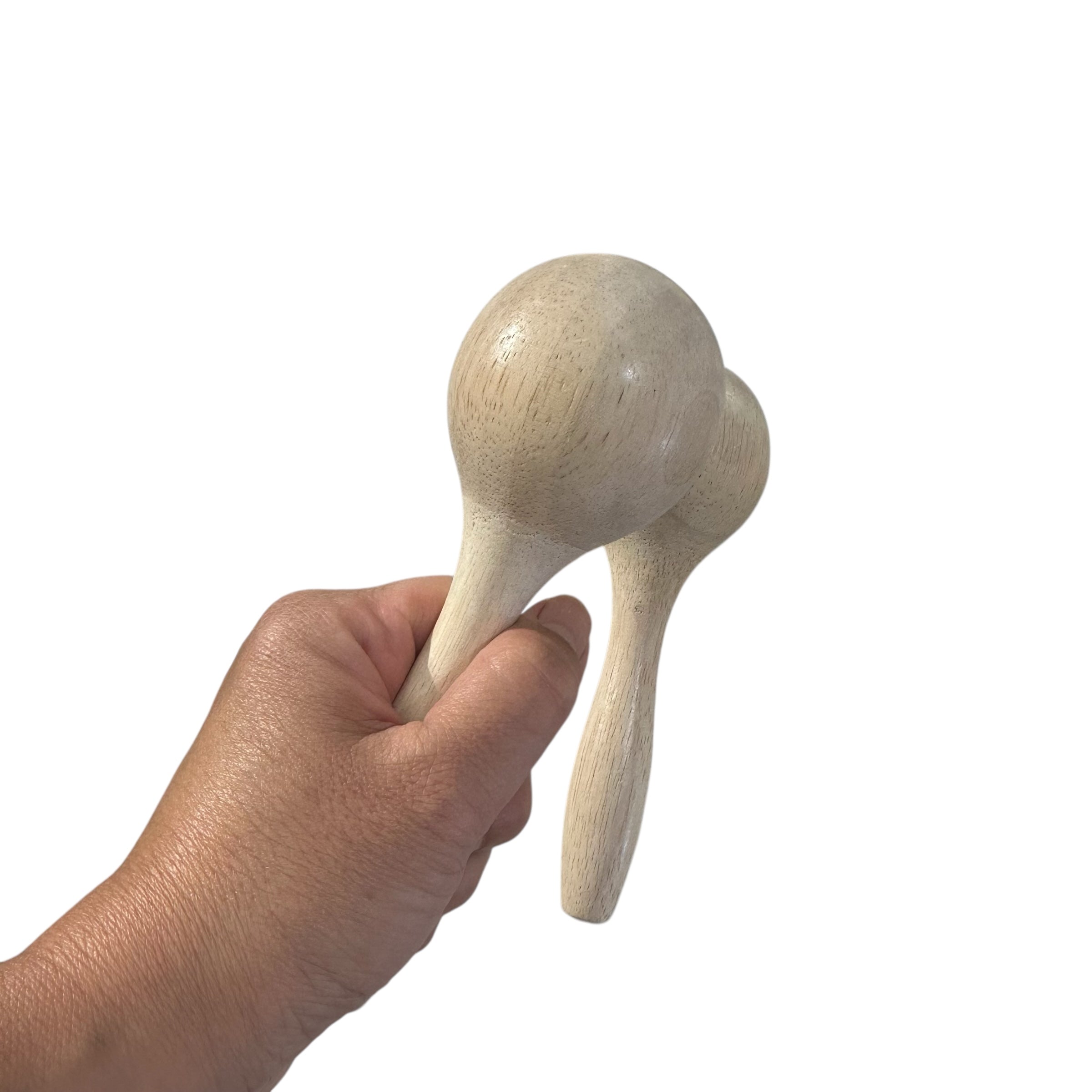 Set of 2 Wooden Maracas – Montessori Rhythm Instrument for Kids’ Music Learning Music Frog Co