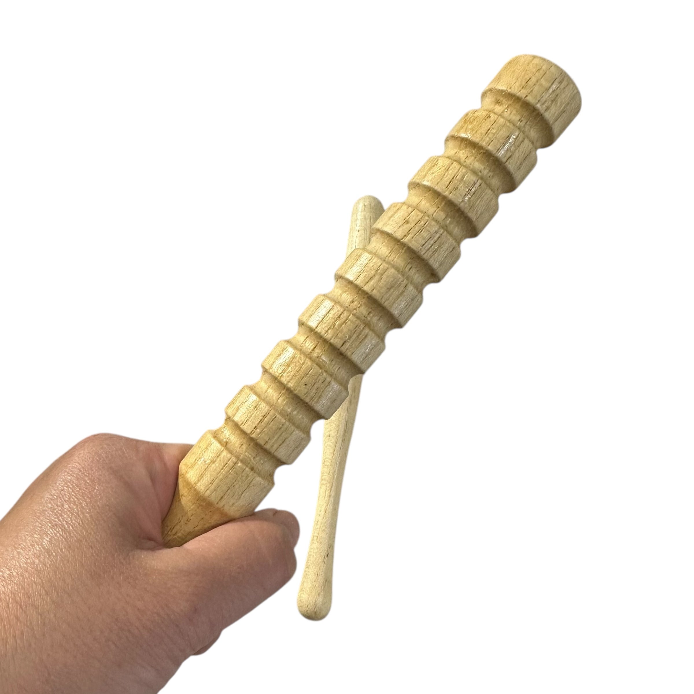 Wooden Guiro – Montessori Rhythm Instrument for Kids’ Music Learning Music Frog Co