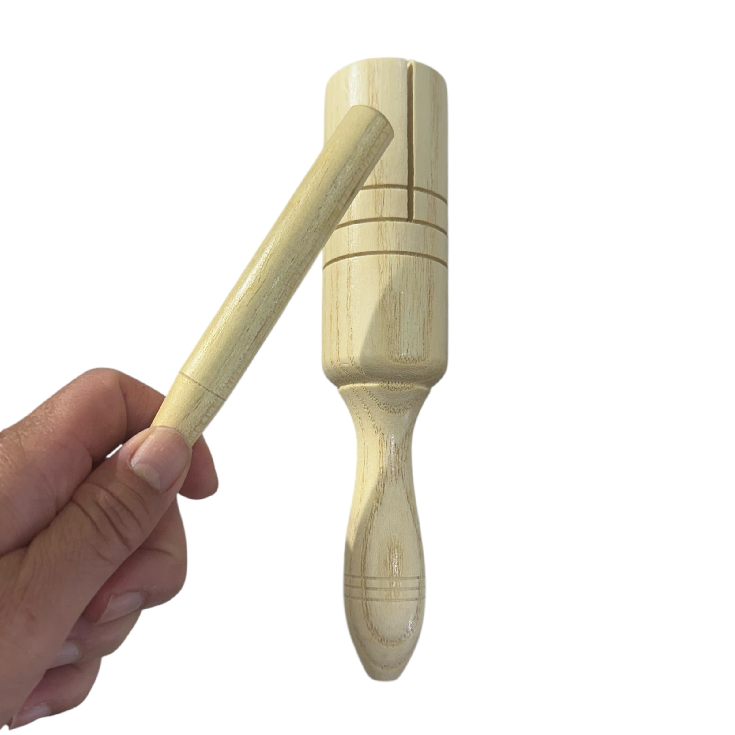 Wooden Slit Drum – Montessori Rhythm Instrument for Kids’ Music Learning Music Frog Co